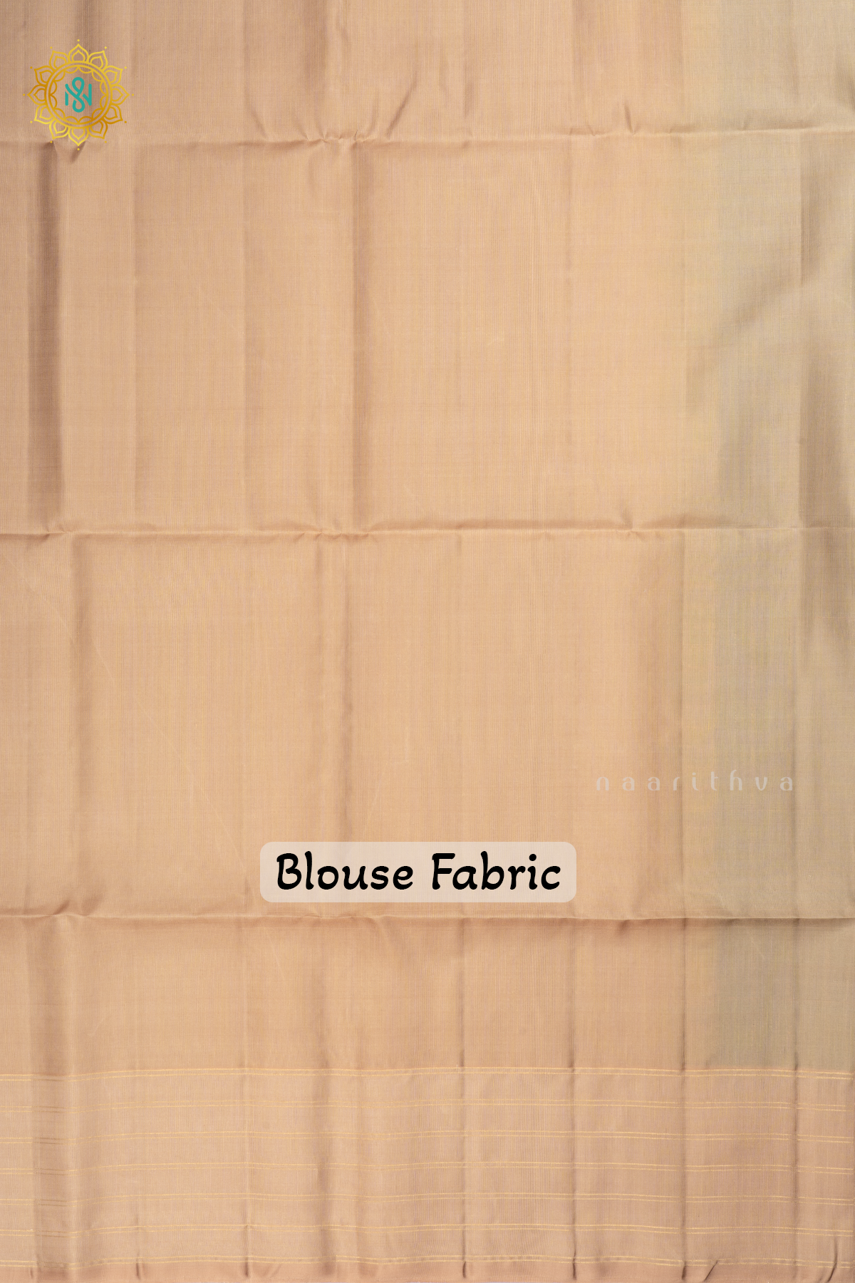 Dual Shade of Aqua Green with Beige Pure Kanjivaram Soft Silk Saree With Allover Zari Stripes and Contrast Zari Checks Border