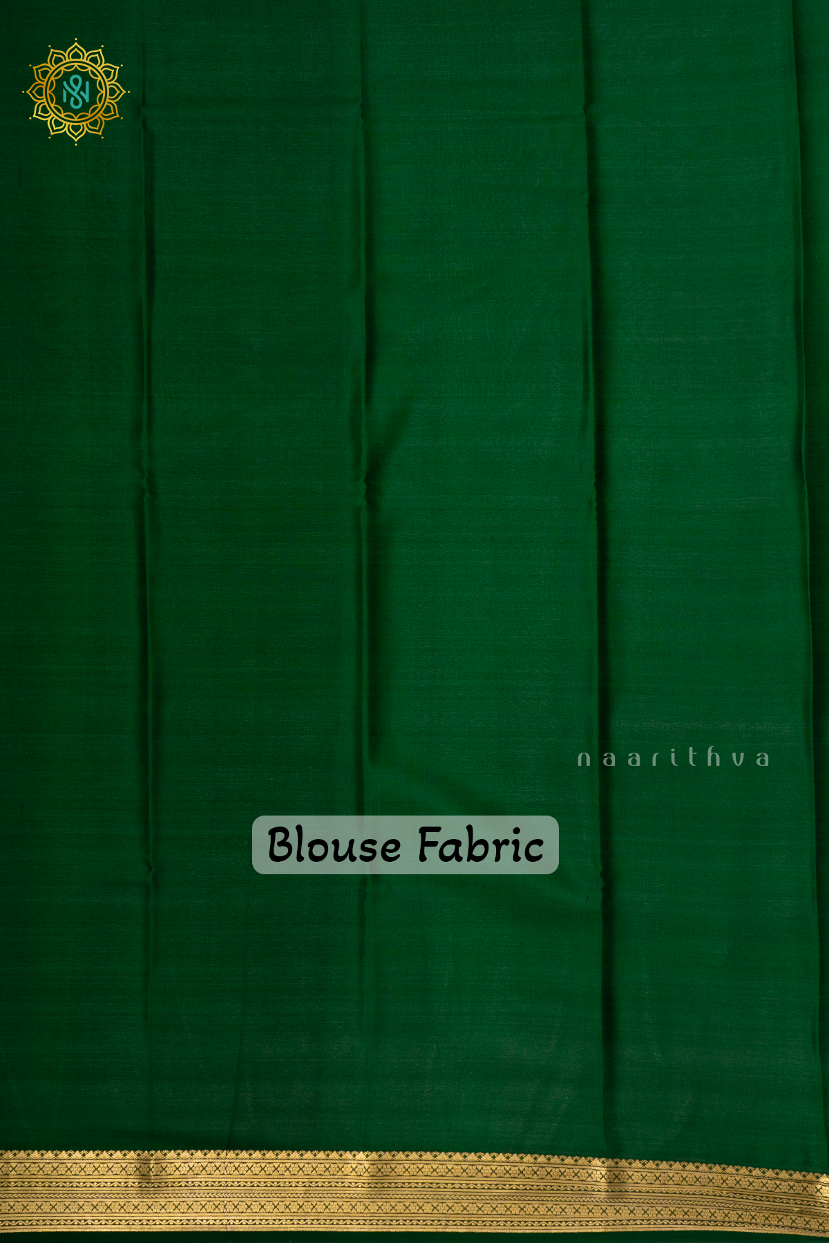 RED WITH GREEN - PURE MYSORE CREPE SILK