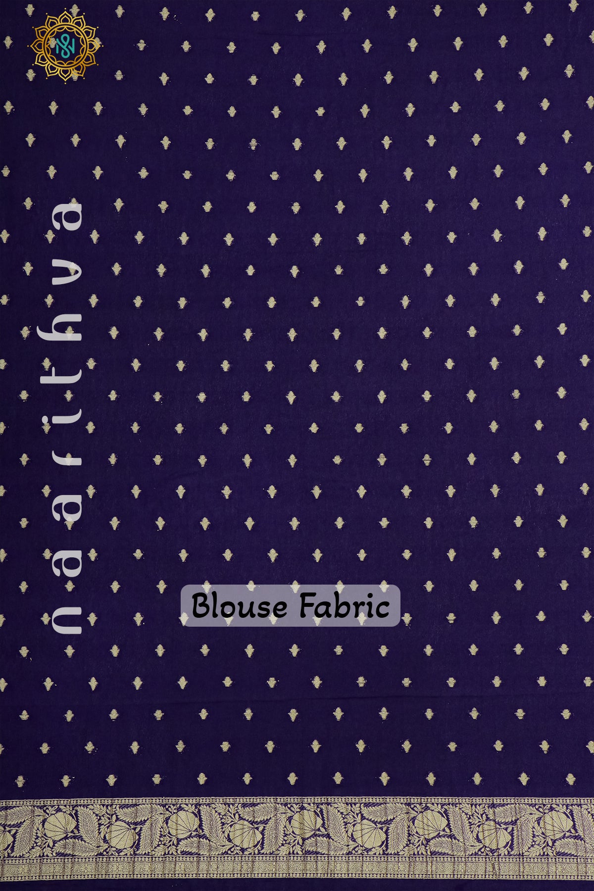 LAVENDER WITH NAVY BLUE - SEMI CREPE GEORGETTE