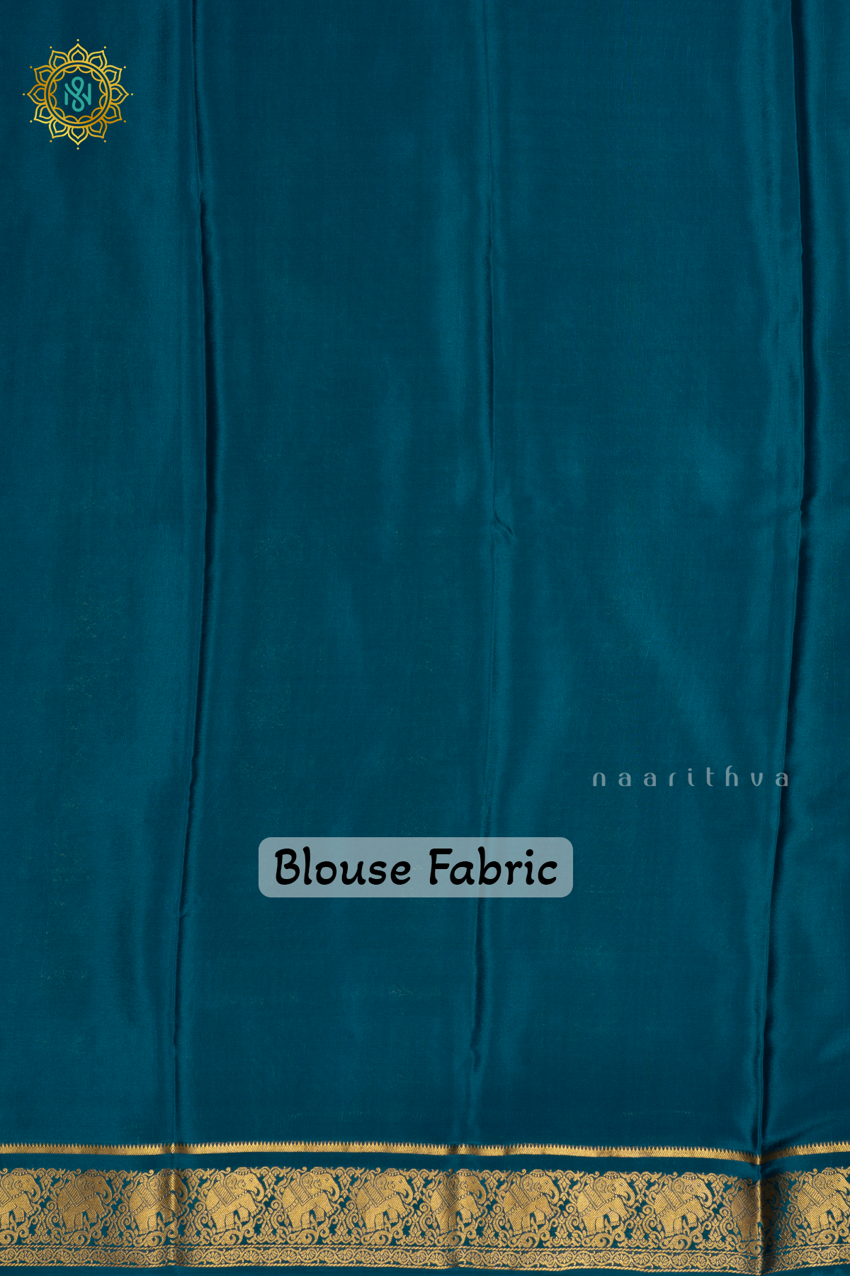 Blue Pure Mysore Crepe Silk Saree With Zari Buttas On The Body and Zari Border