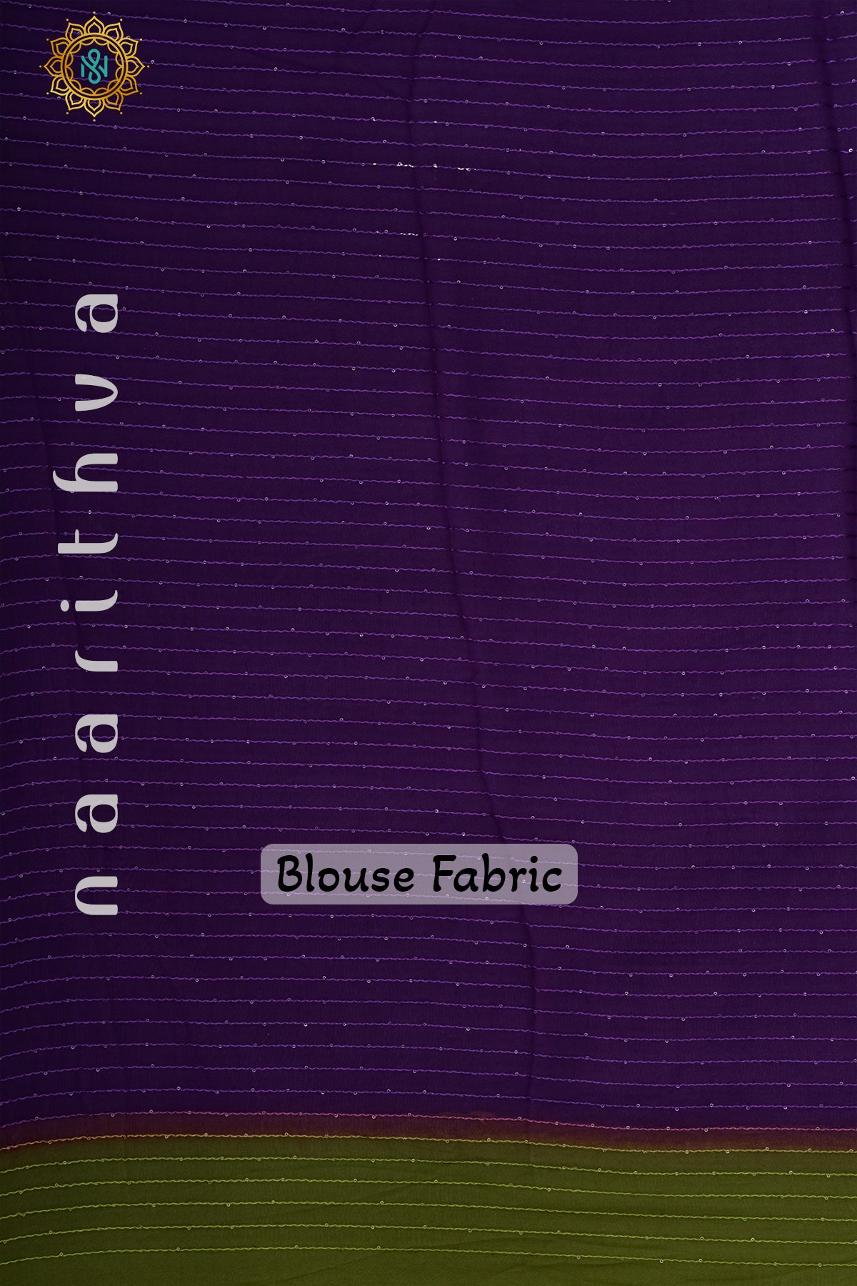 PURPLE WITH GREEN - SEMI GEORGETTE