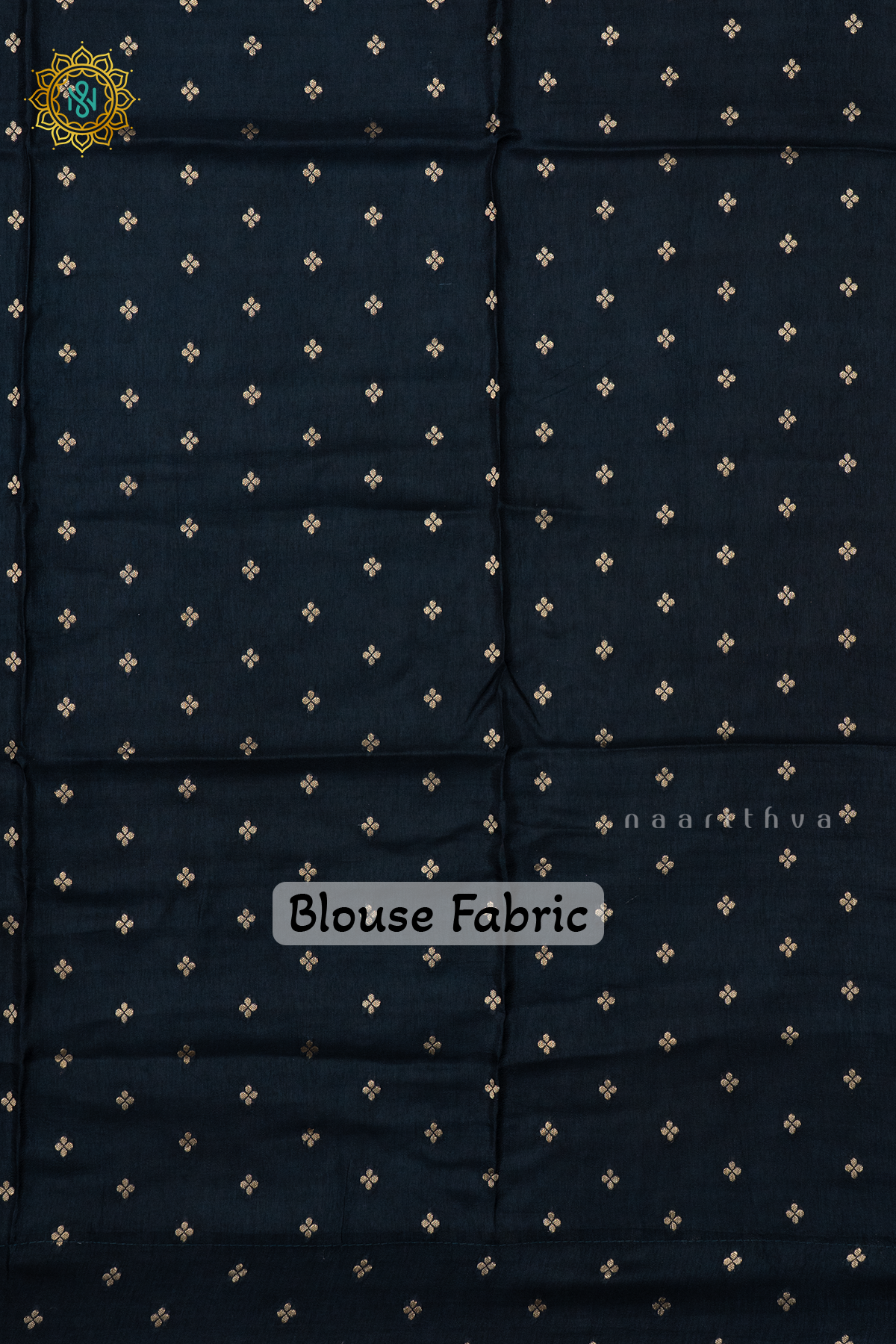 TEAL BLUE WITH AQUA GREEN - SEMI CREPE SILK