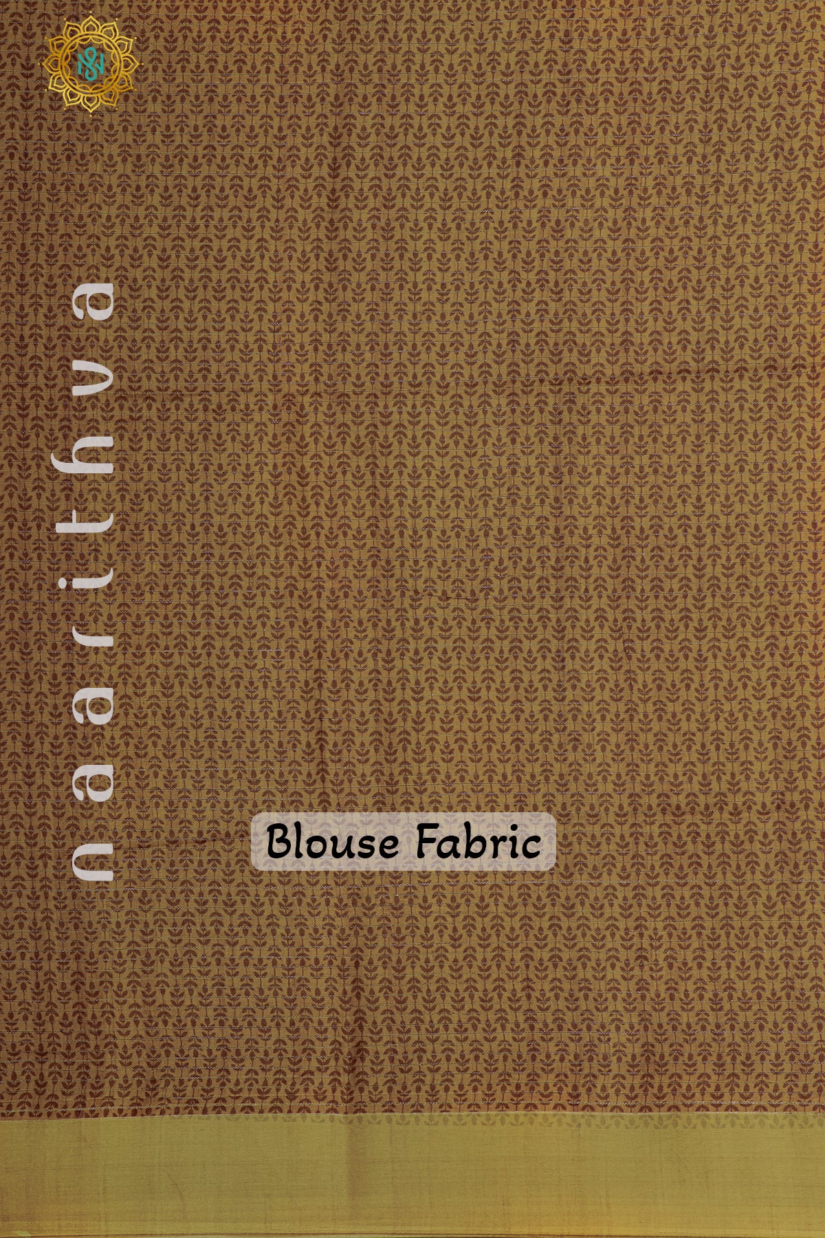 BIEGE WITH RUST ORANGE - SEMI TUSSAR SILK