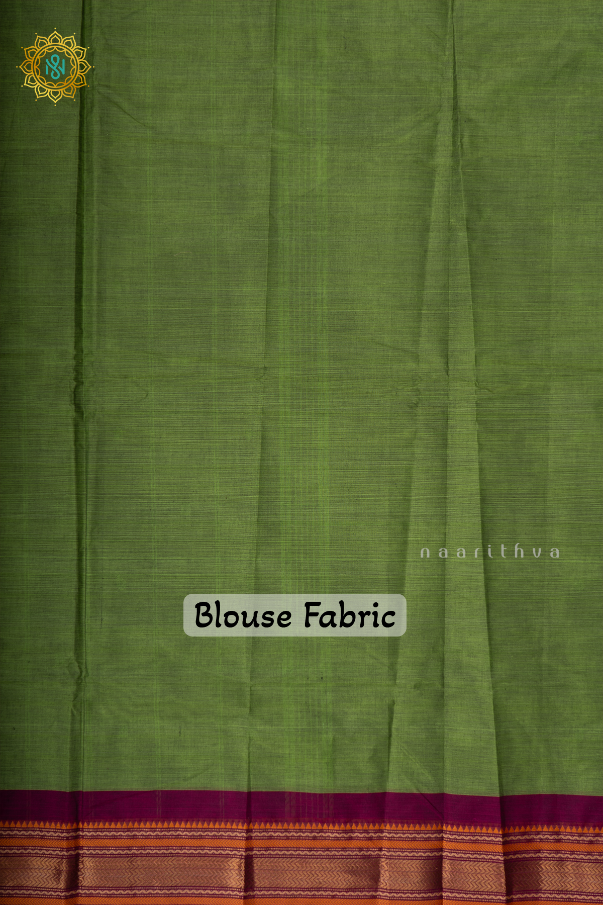 Parrot Green With Magenta Chettinad Cotton Saree With Thread Woven Buttas & Contrast Border