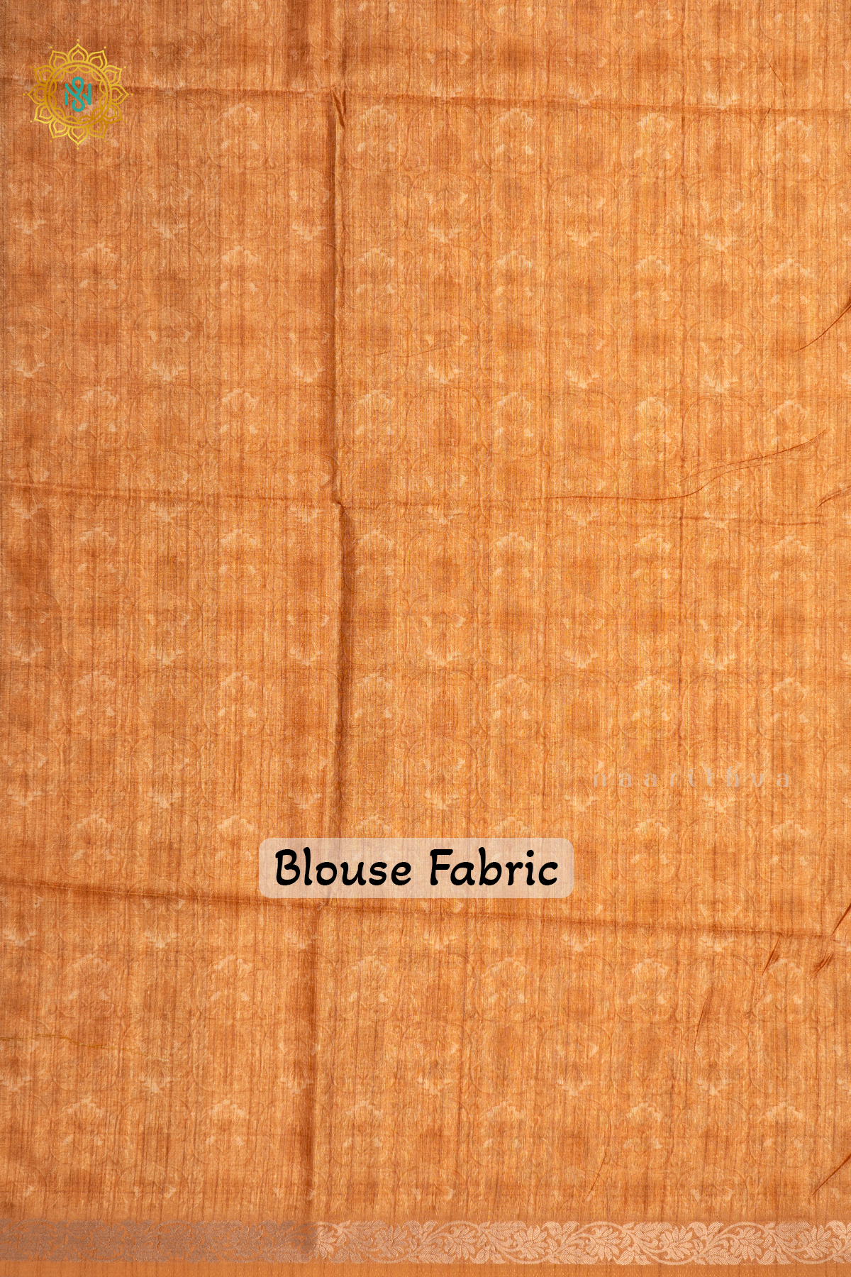 ORANGE - SEMI TUSSAR SILK SAREE ALLOVER PRINTED BODY WITH ZARI BORDER