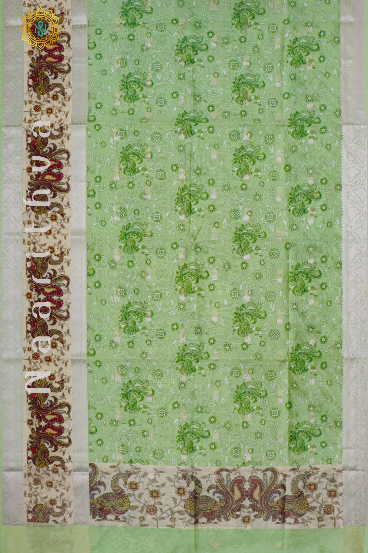 GREEN - CHANDERI SILK COTTON