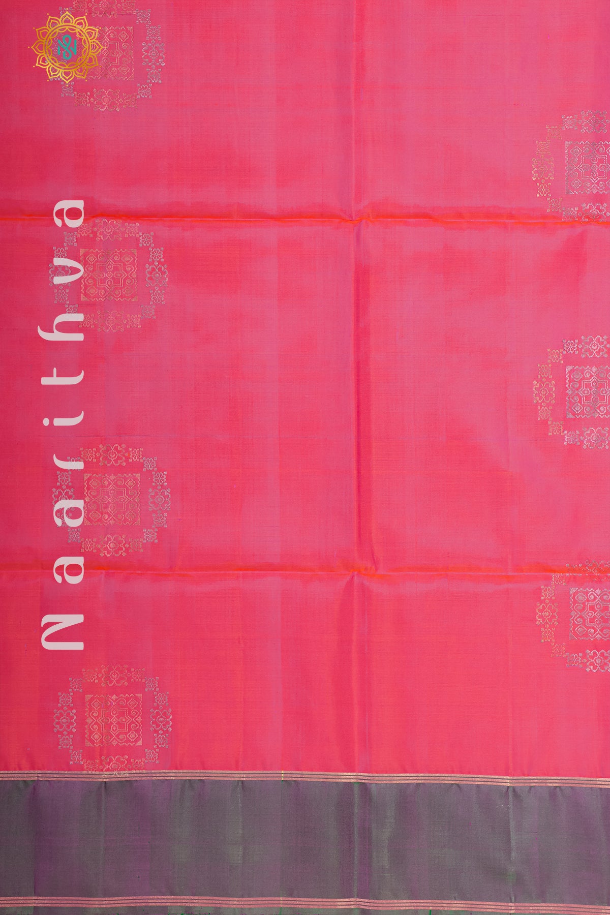 PINK WITH DUAL SHADE OF GREEN - PURE KANJIVARAM SOFT SILK
