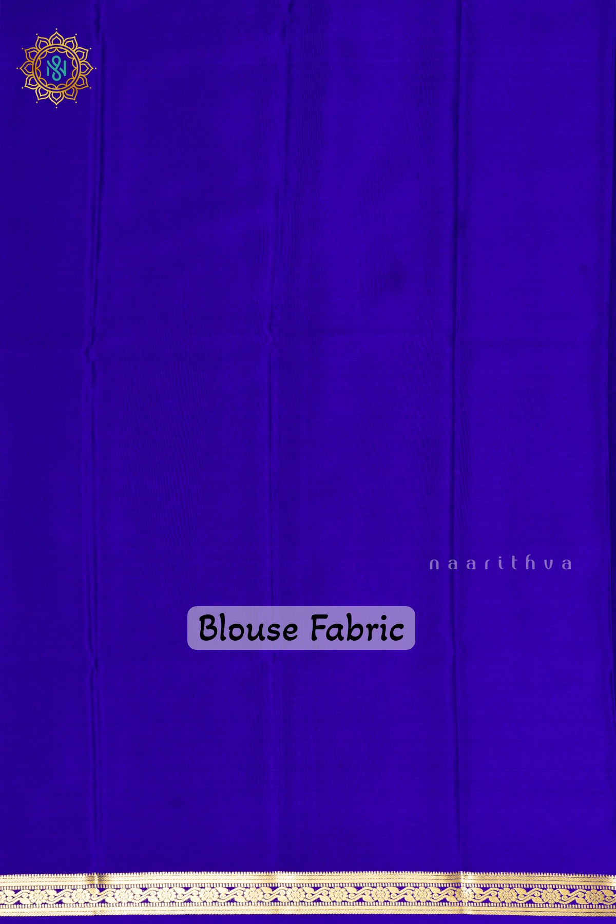 ROYAL BLUE - PURE MYSORE CREPE SILK