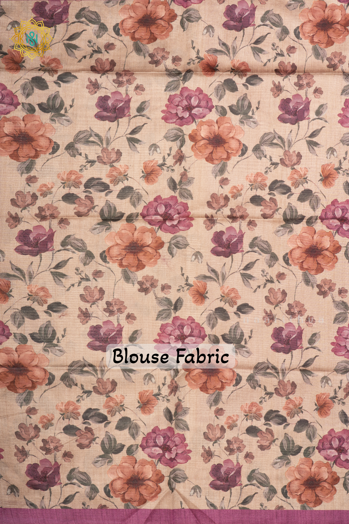 ROUGE PINK WITH BEIGE - SEMI TUSSAR SILK