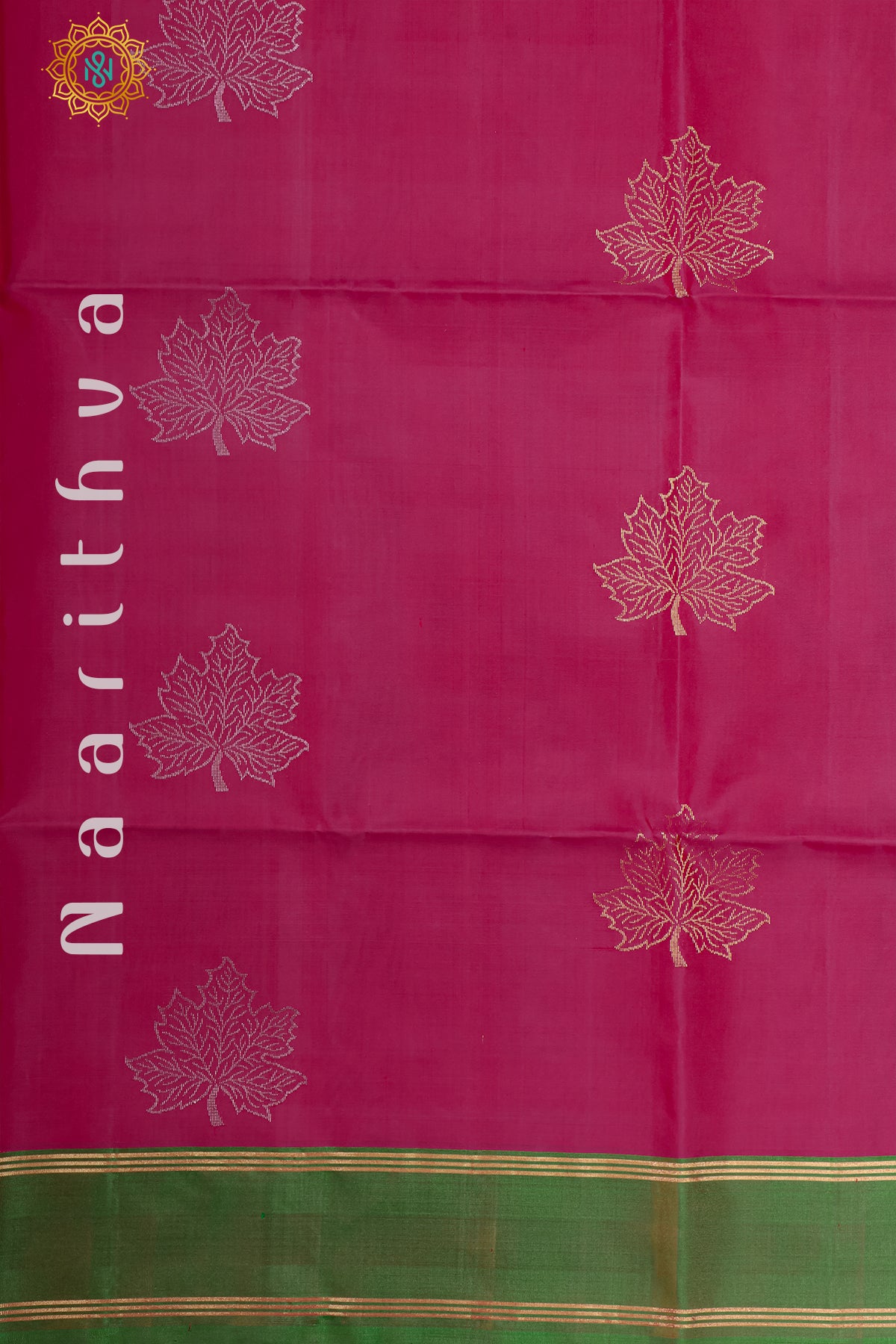 PINK WITH GREEN - PURE KANJIVARAM SOFT SILK