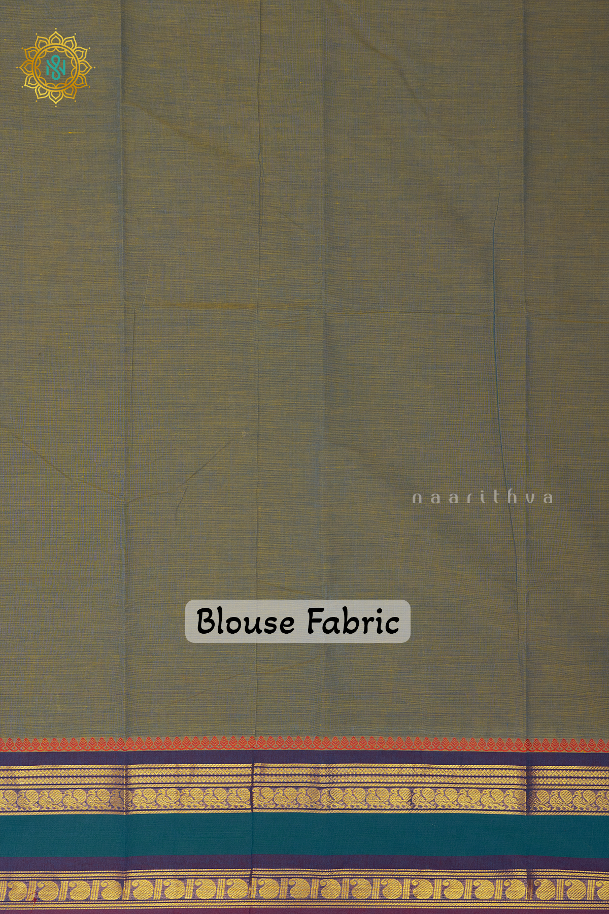 GREY WITH BLUE - CHETTINAD COTTON