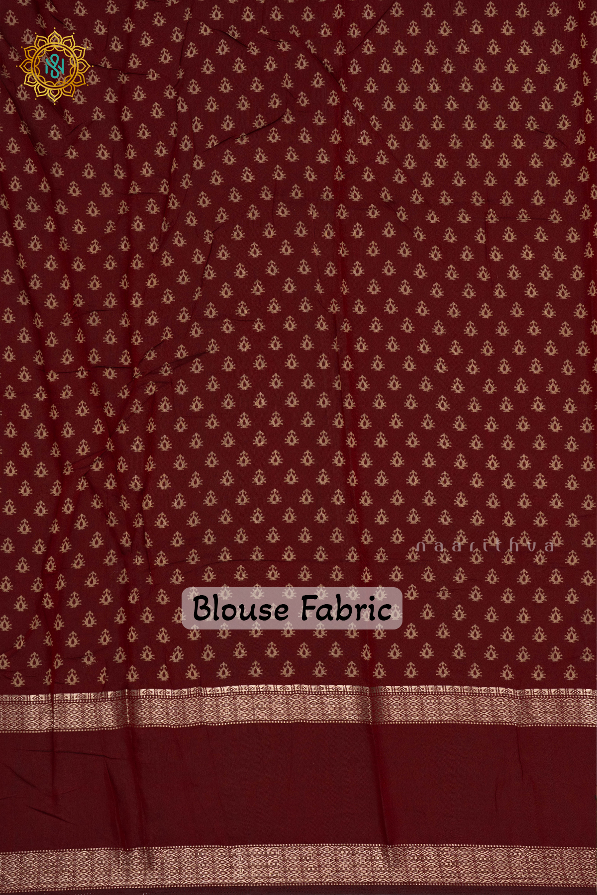 BLACK WITH MAROON - CHANDERI COTTON