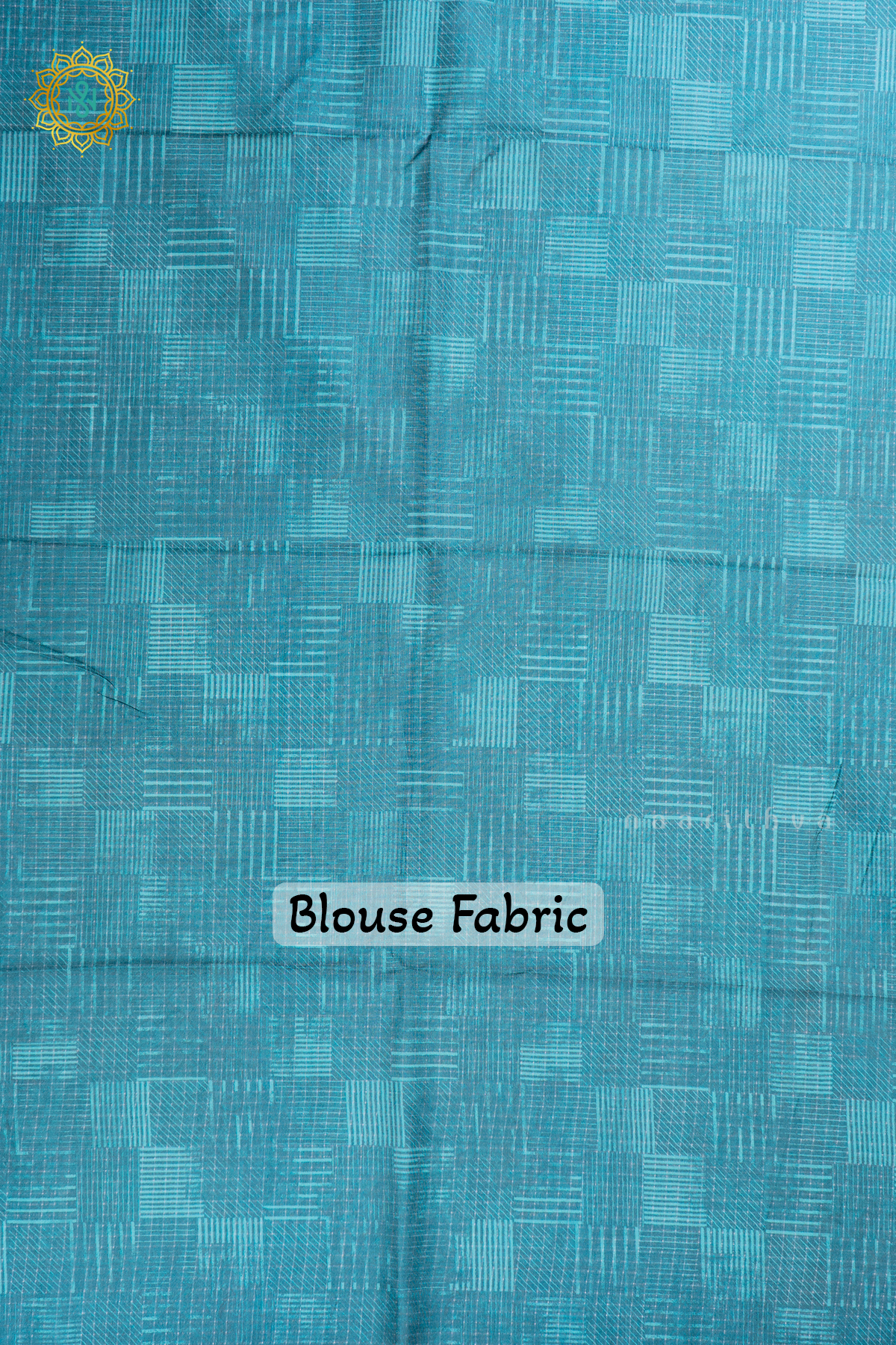 TEAL BLUE WITH OFF WHITE - SEMI TUSSAR SILK