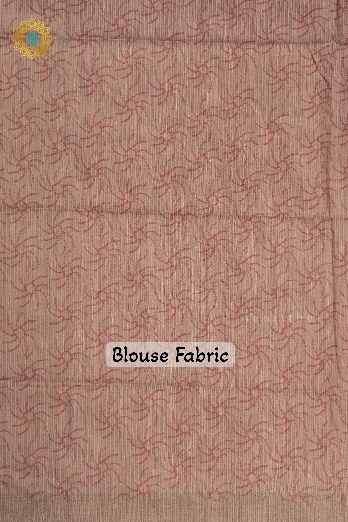 MAROON WITH BEIGE  - SEMI TUSSAR SILK