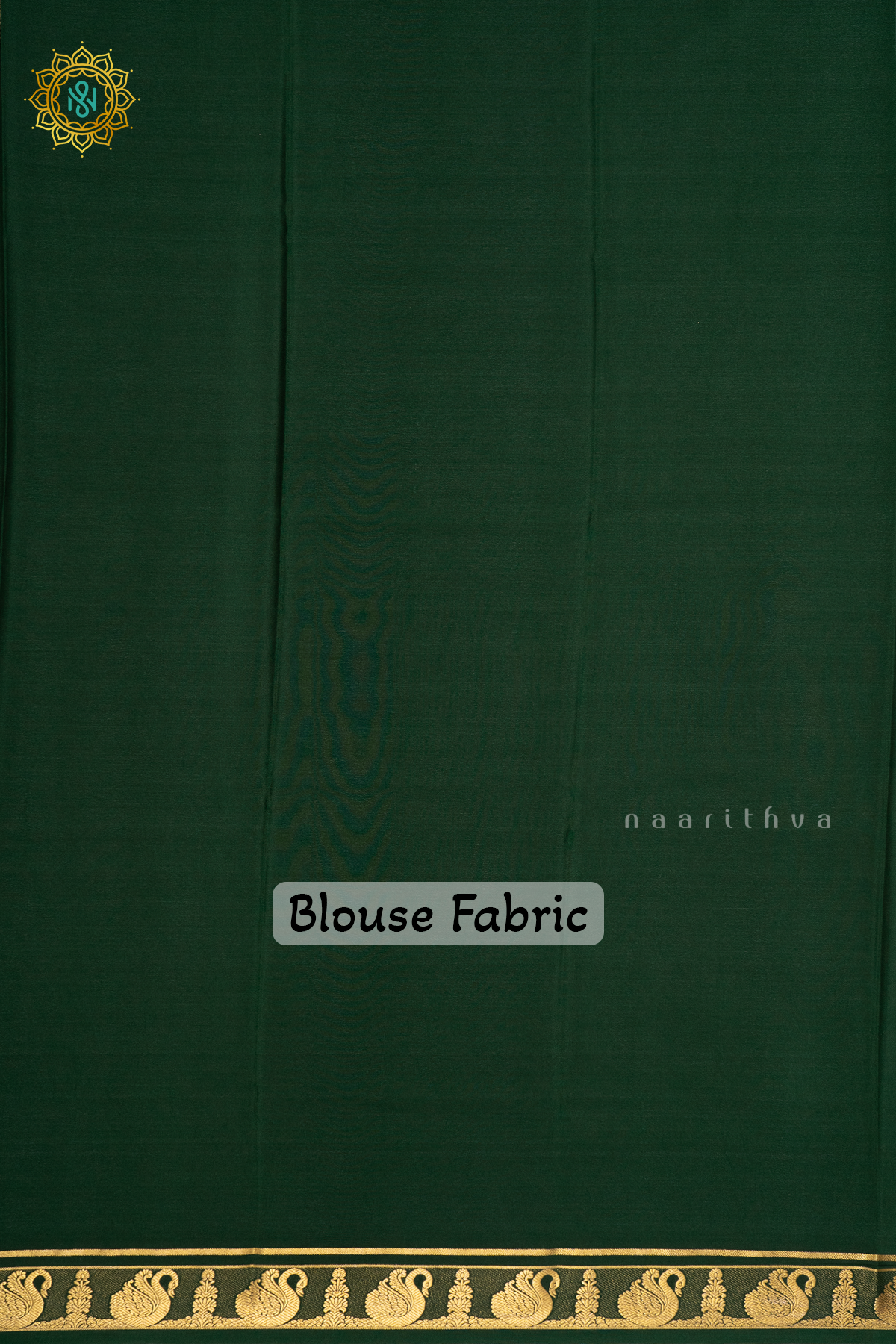 BOTTLE GREEN - PURE MYSORE CREPE SILK