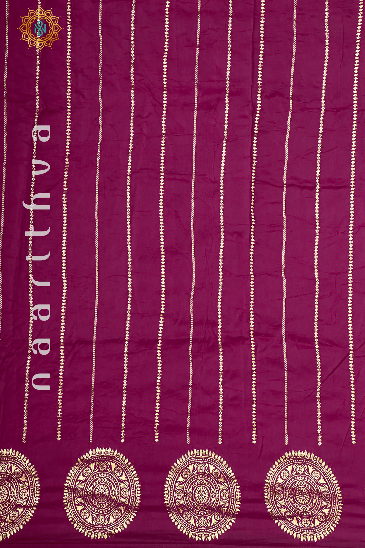 PINK WITH PEACOCK BLUE - DOLA SILK