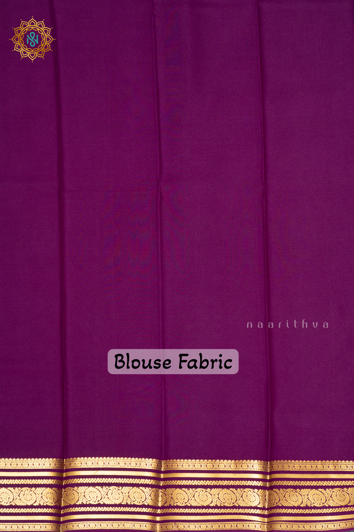 ORANGE WITH PURPLE - PURE MYSORE CREPE SILK