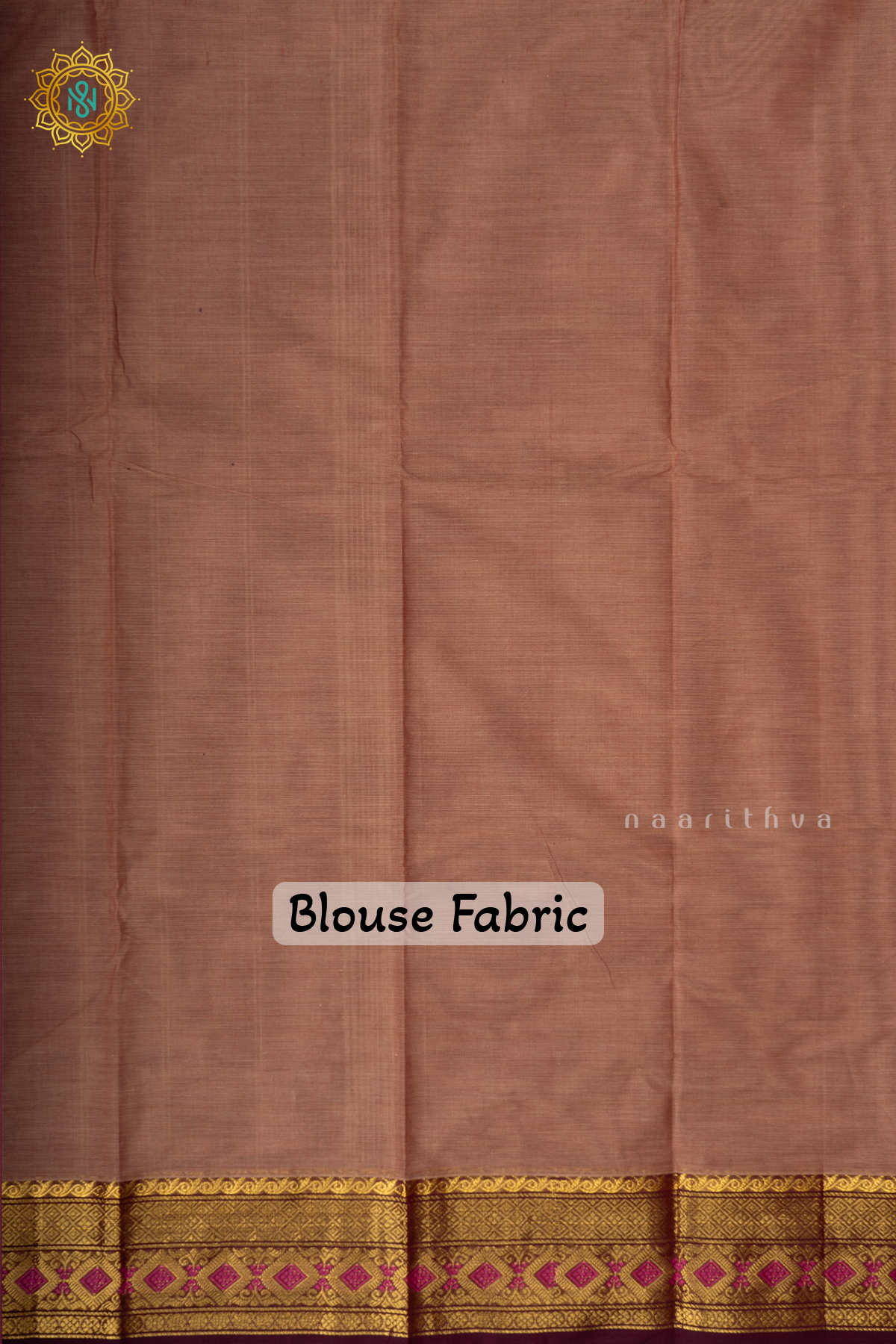 Mauve With Brown Chettinad Cotton Saree With Thread Woven Buttas & Contrast Border