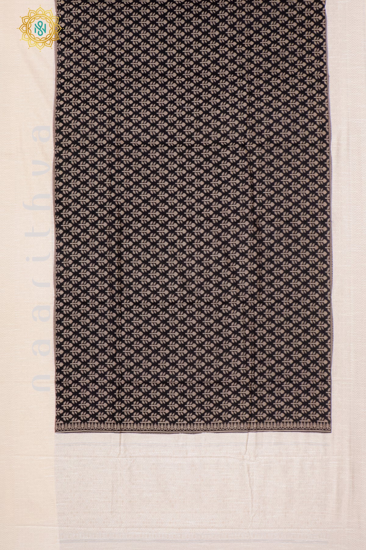 BLACK WITH WHITE - JUTE COTTON