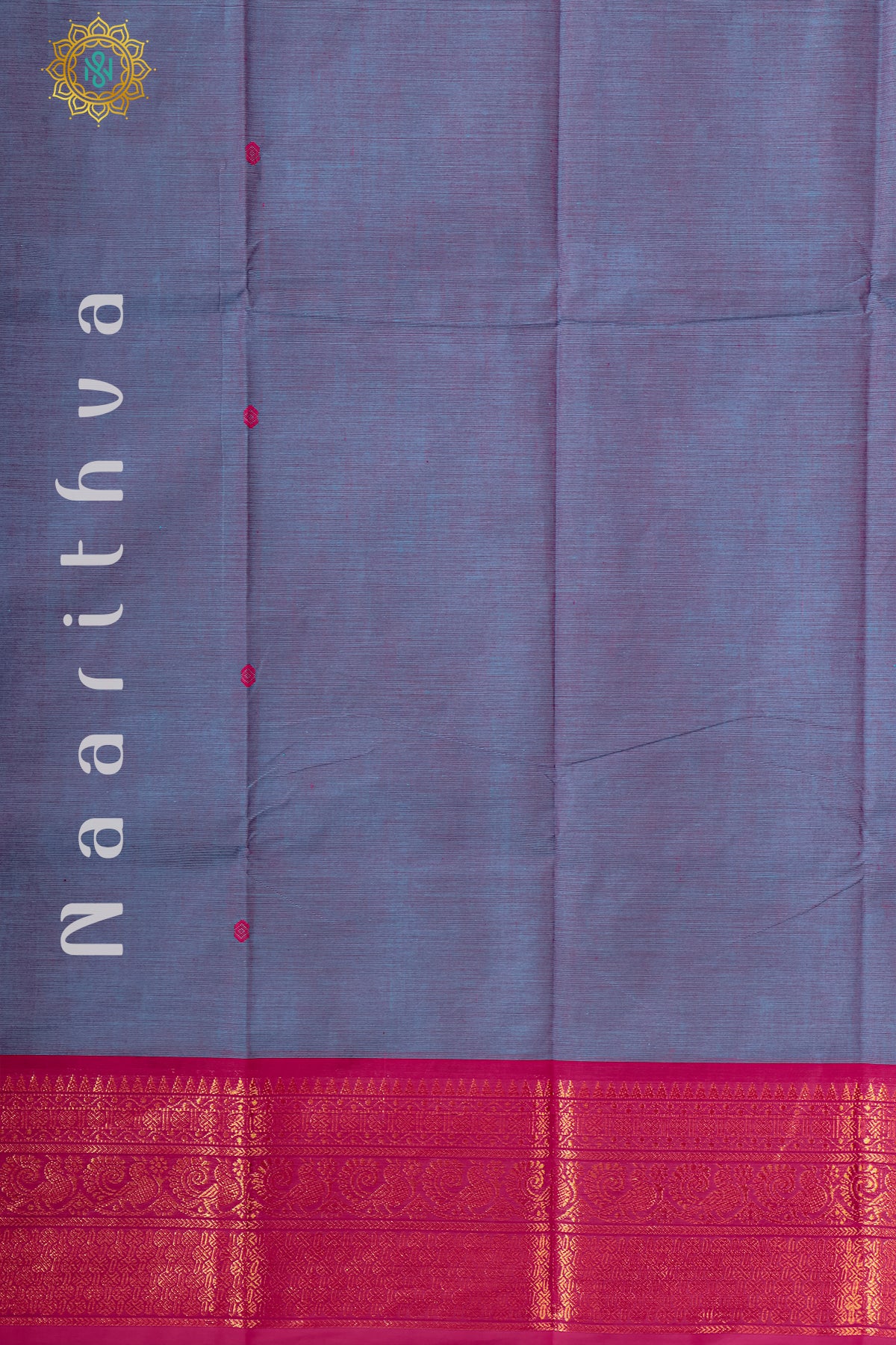 DUAL SHADE OF BLUE WITH PINK - CHETTINAD COTTON