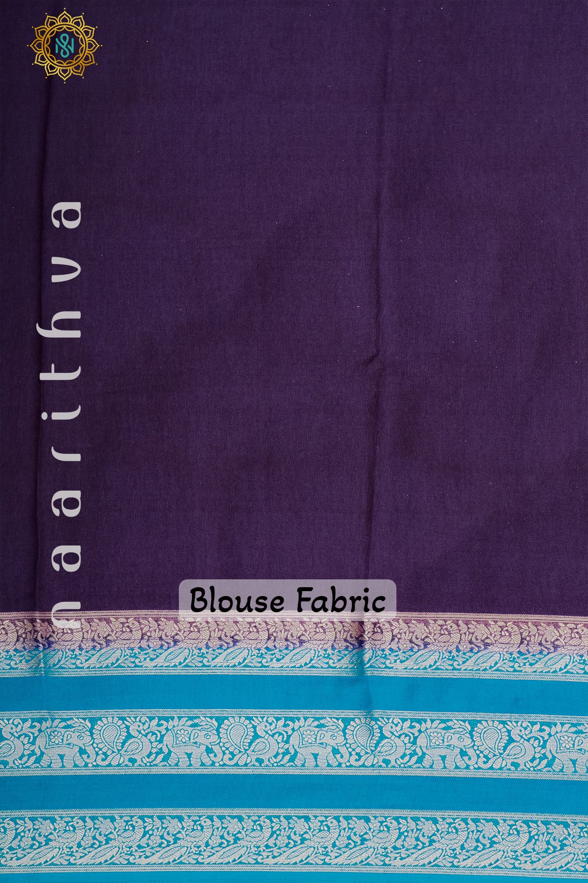 PURPLE WITH SKY BLUE - SEMI GEORGETTE