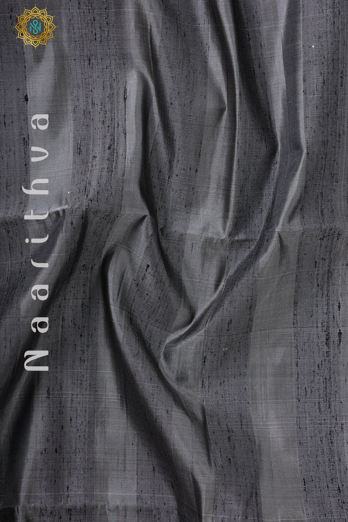 GREY WITH BLUE - PURE KANJIVARAM SOFT SILK