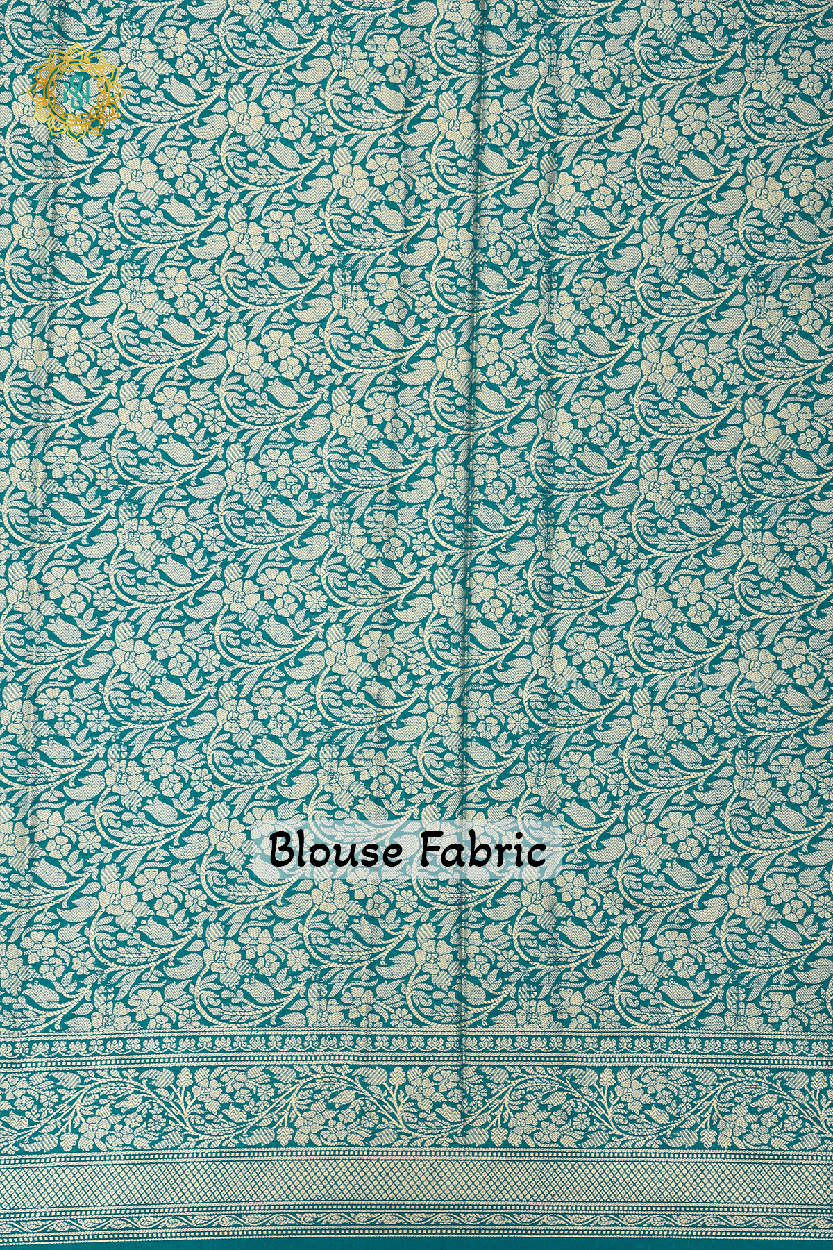 ROYAL BLUE WITH GREEN - JUTE COTTON
