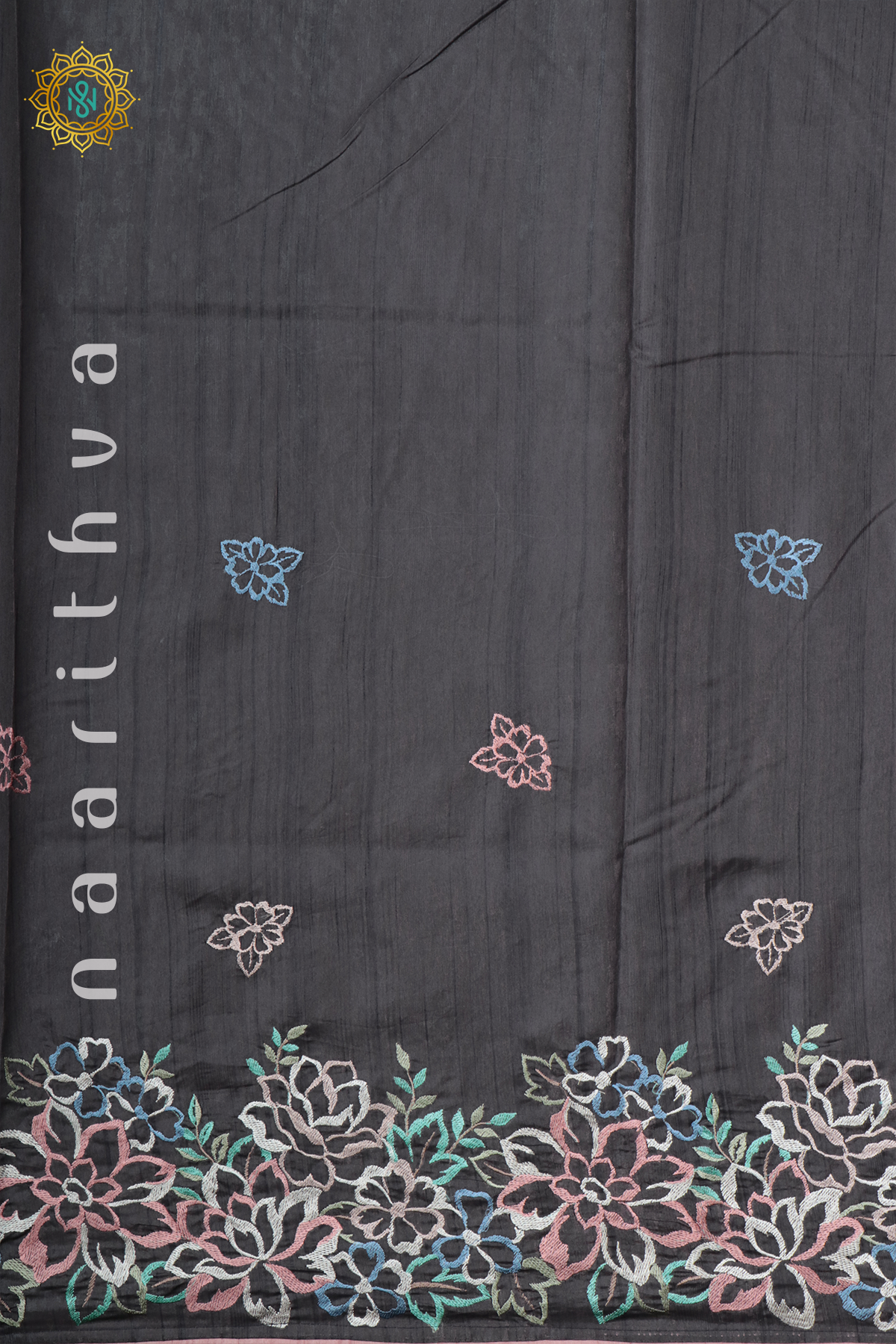 ELEPHANT GREY - SEMI TUSSAR SILK