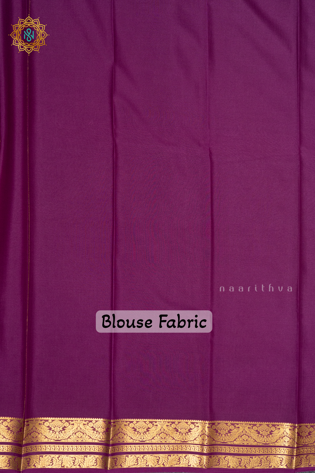 ORANGE WITH PURPLE - PURE MYSORE CREPE SILK