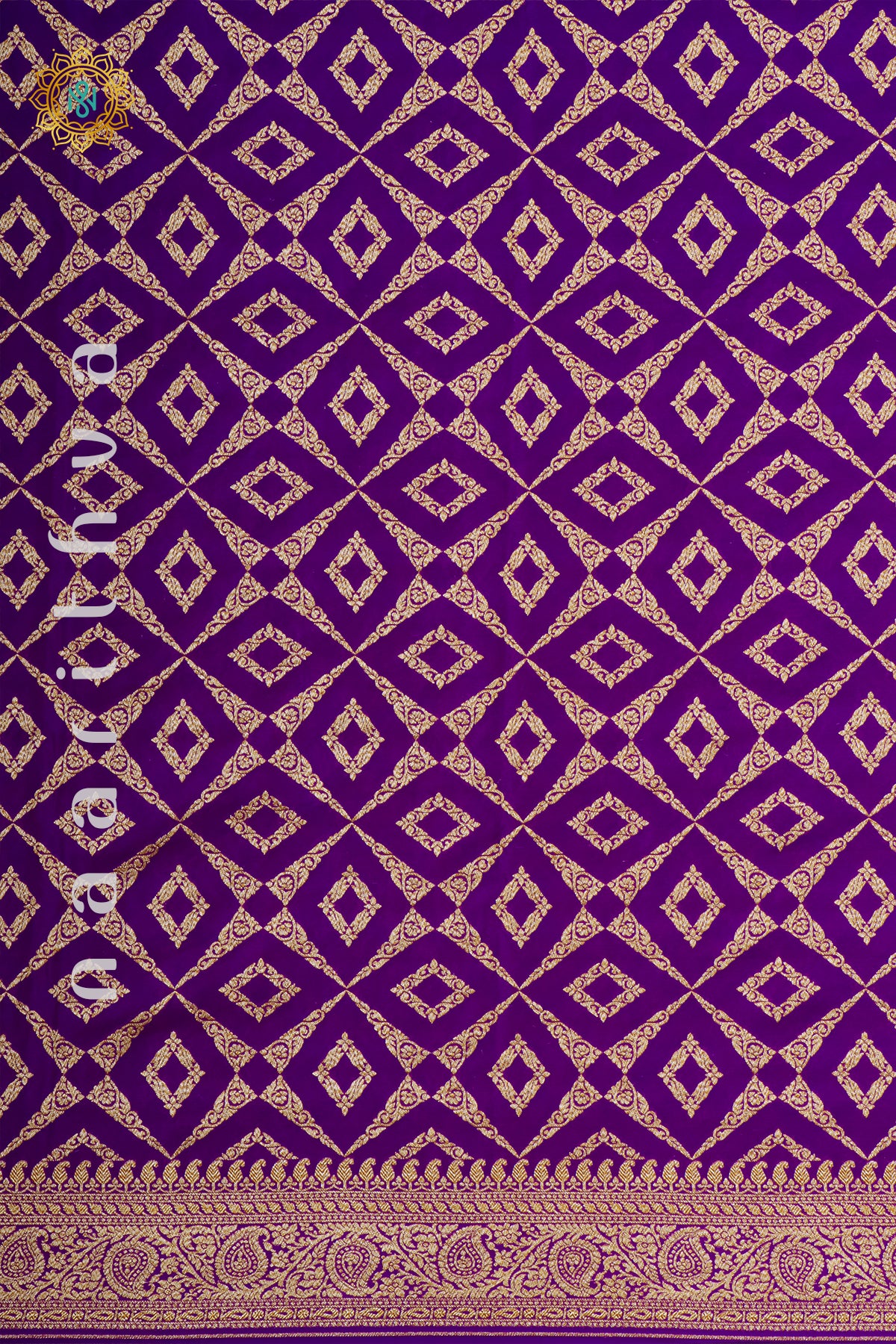 PURPLE - PURE BANARASI CREPE