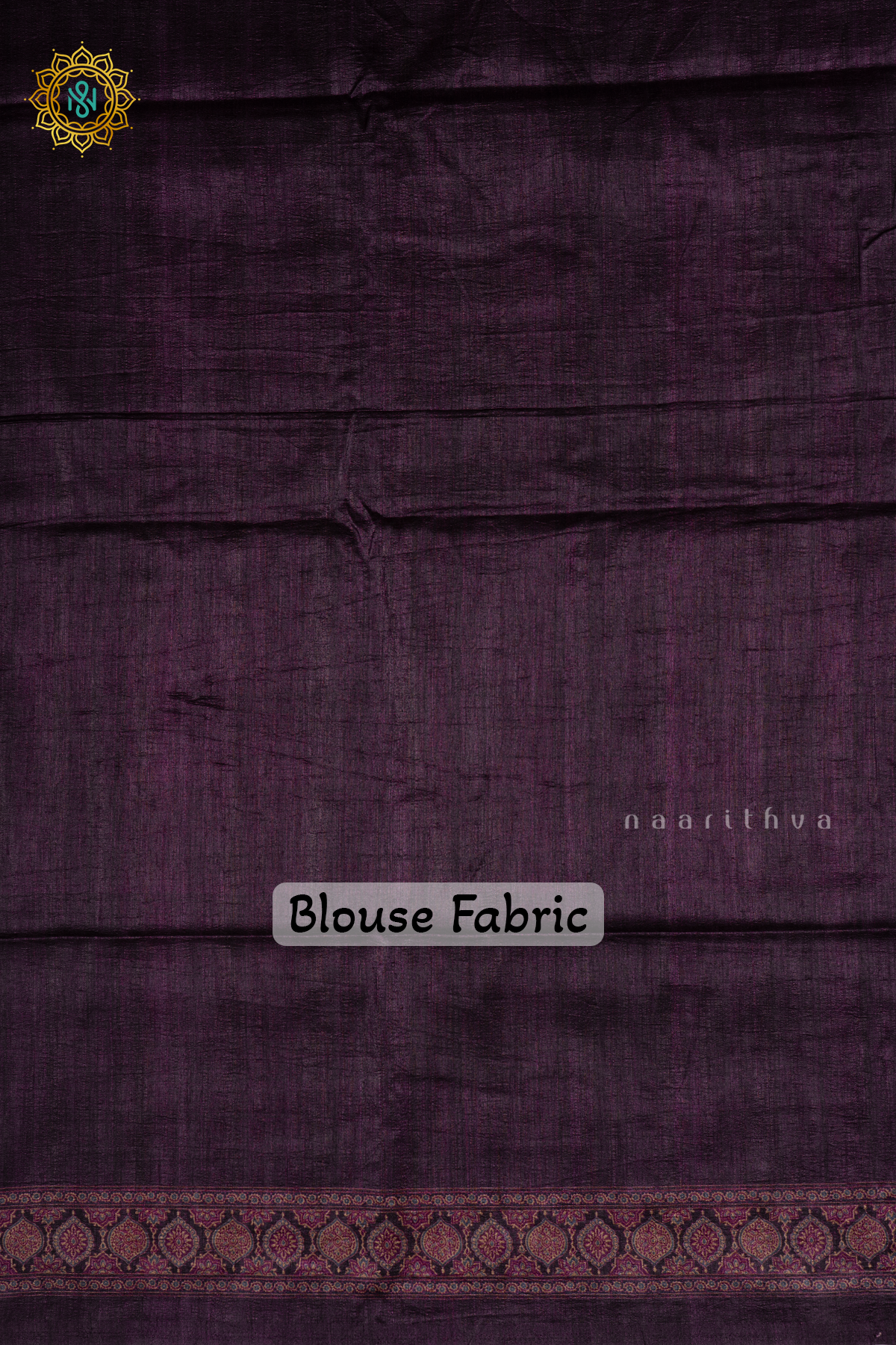 Pinkish Lavender Semi Tussar Silk Saree With Printed Body And Ajrakh Printed Pallu