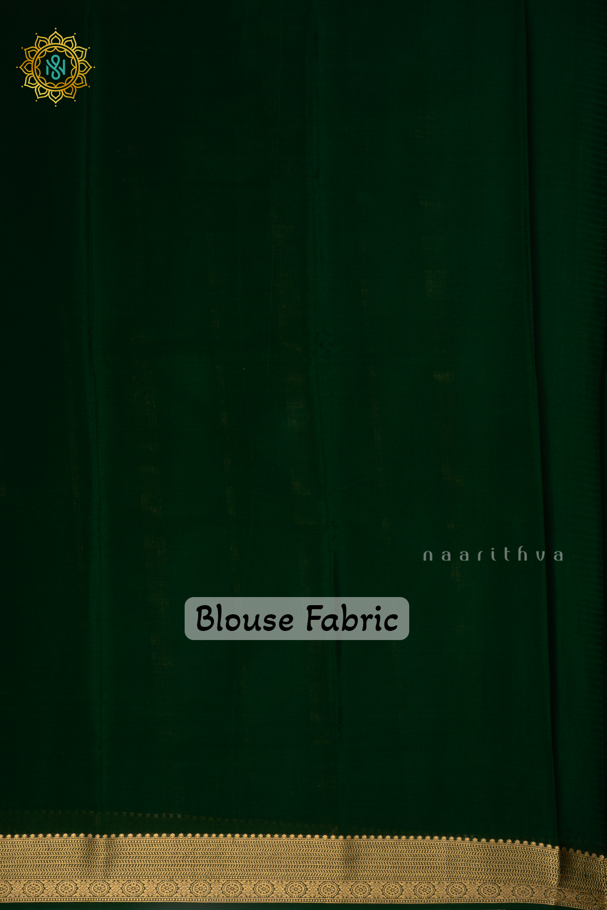 BOTTLE GREEN - PURE MYSORE CREPE SILK