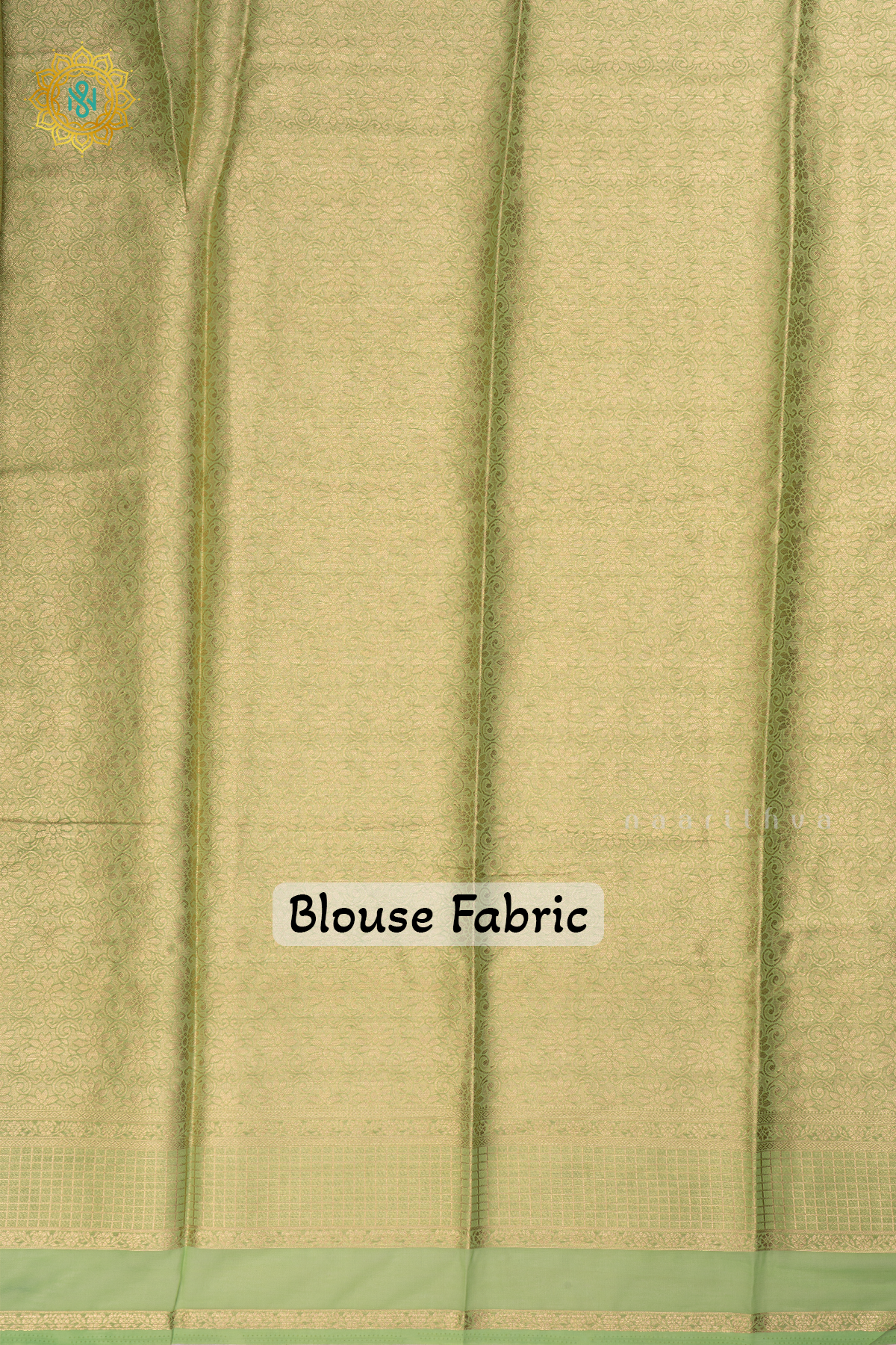 Bottle Green with Light Green Semi Chiffon Georgette Saree with Allover Zari Buttas and Zari Checks  Border