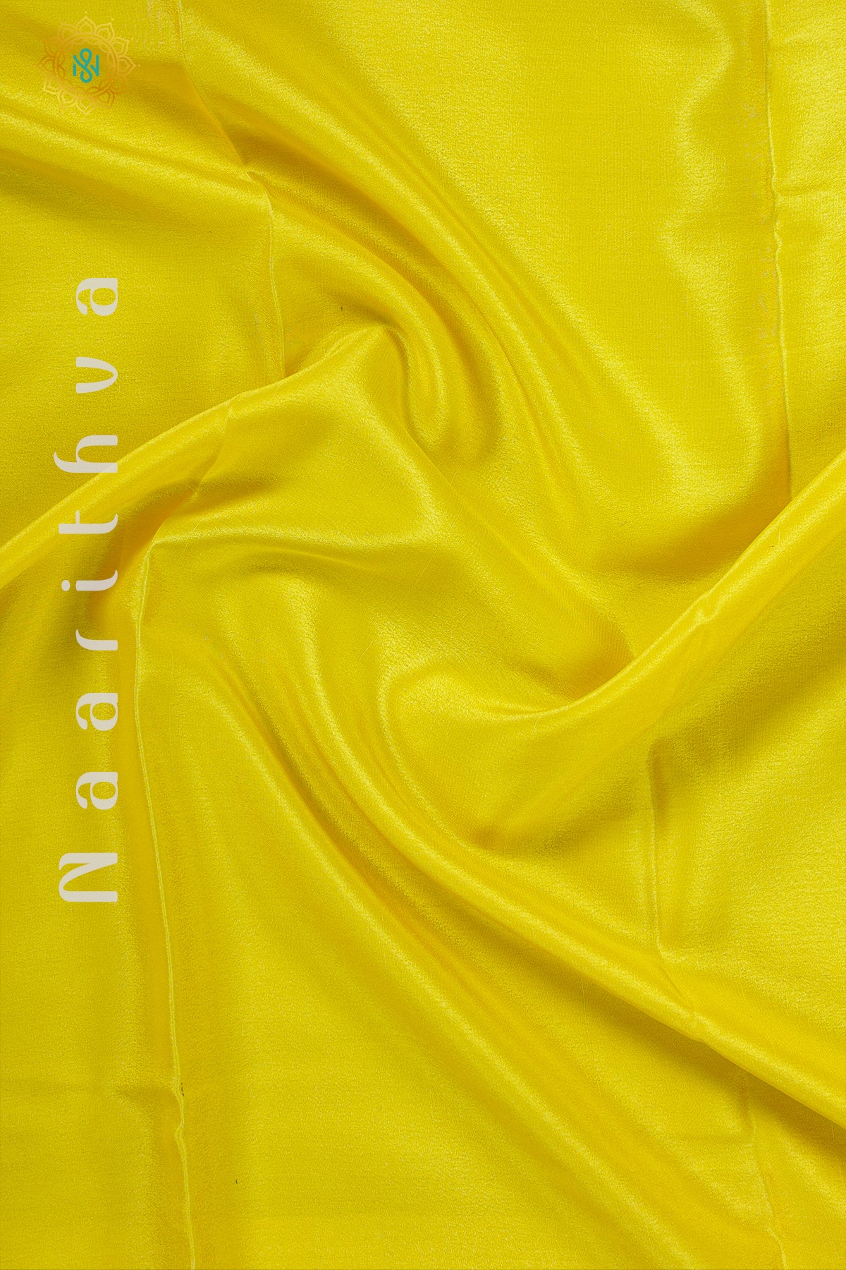 YELLOW WITH WINE AND GREEN - PURE MYSORE CREPE SILK