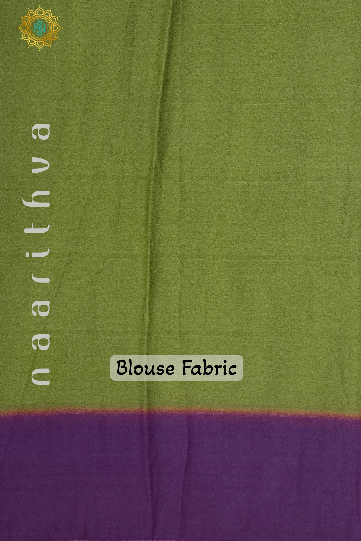 GREEN WITH PURPLE - CRUSHED CHIFFON