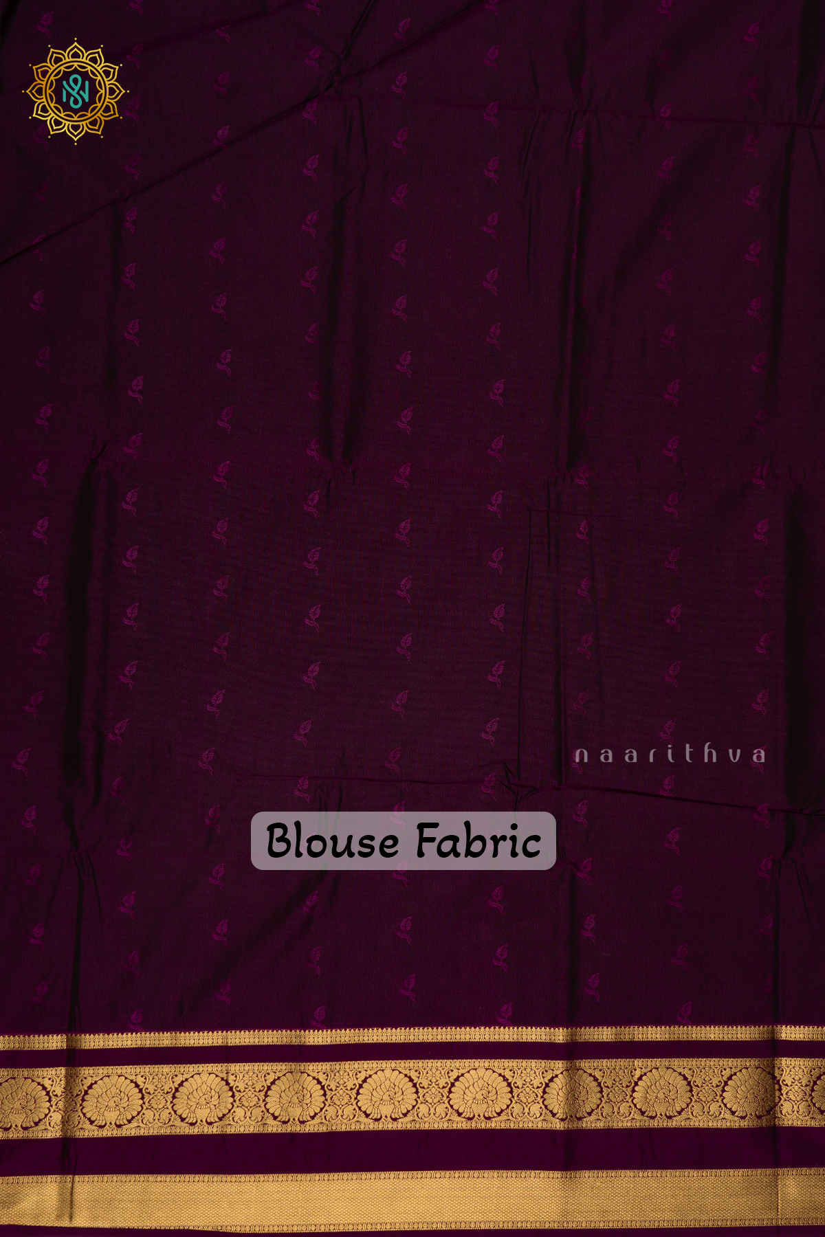 DUAL SHADE OF GREEN WITH WINE - SEMI KANCHI SAREE ALLOVER ZARI BUTTAS AND CONTRAST GAP BORDER