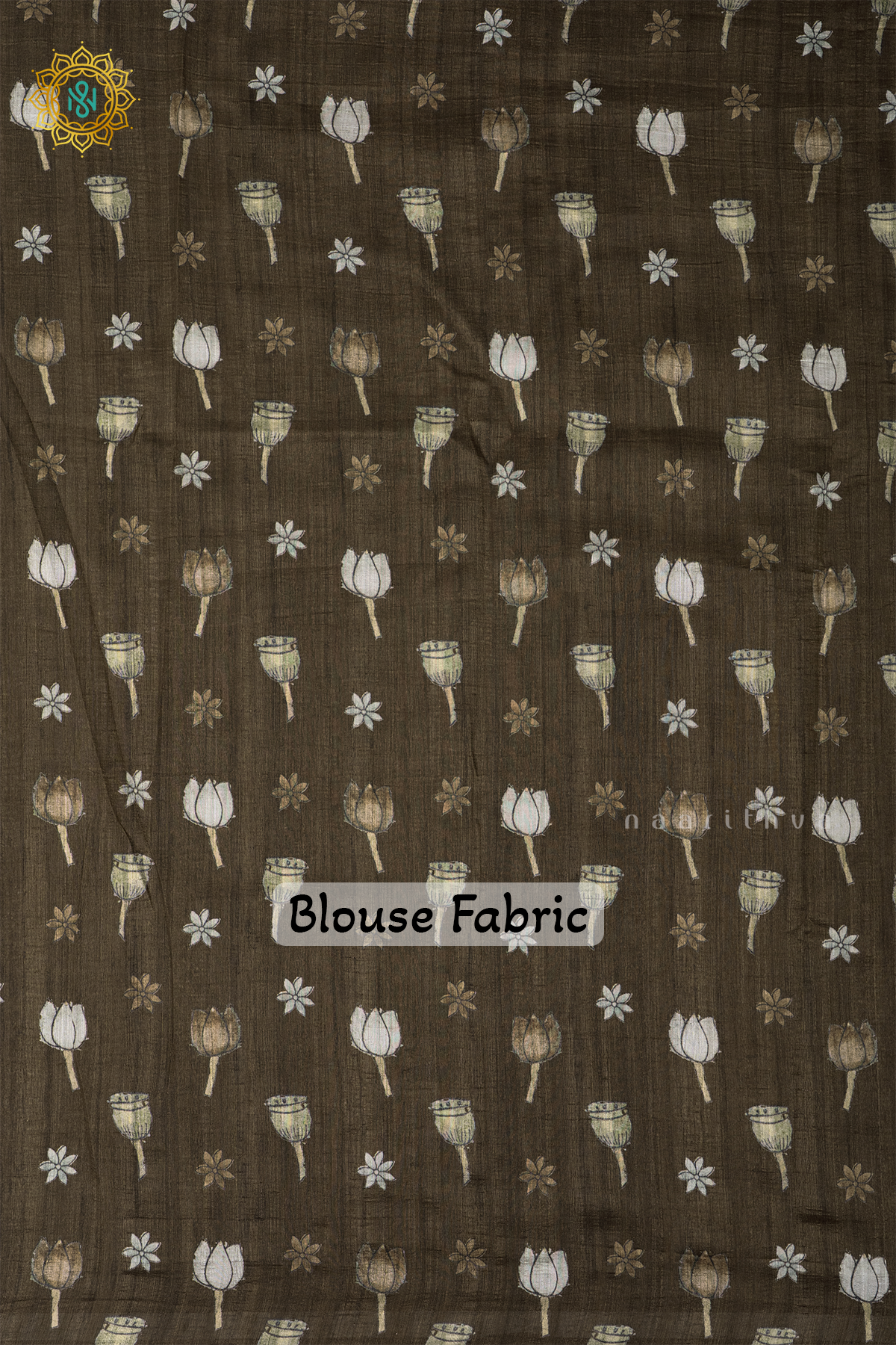 AQUA GREEN WITH OLIVE GREEN - SOFT TUSSAR