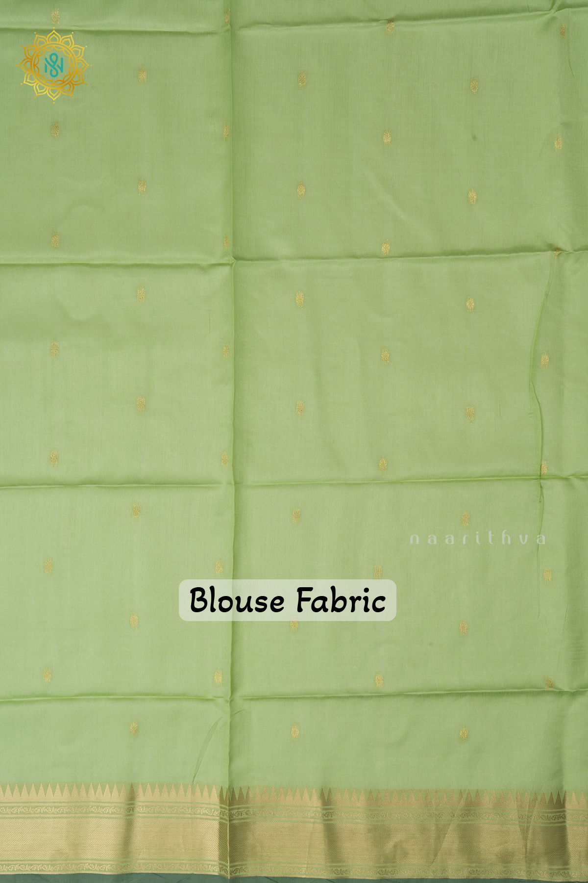 Light Green Semi Tussar Silk Saree Zari Buttas On The Body With Paithani Border & Pallu