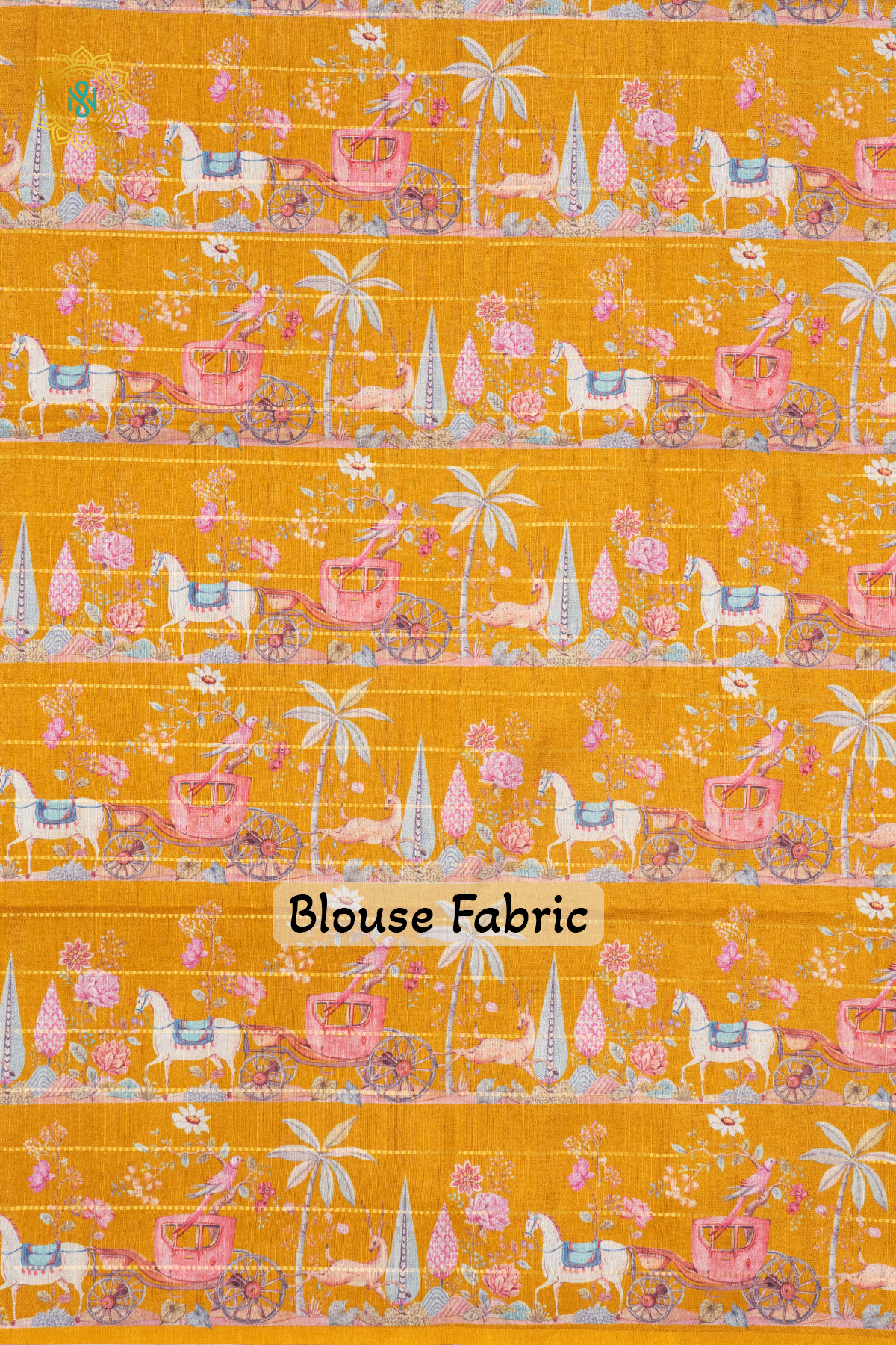 LIGHT YELLOW WITH MANGO YELLOW - SEMI TUSSAR