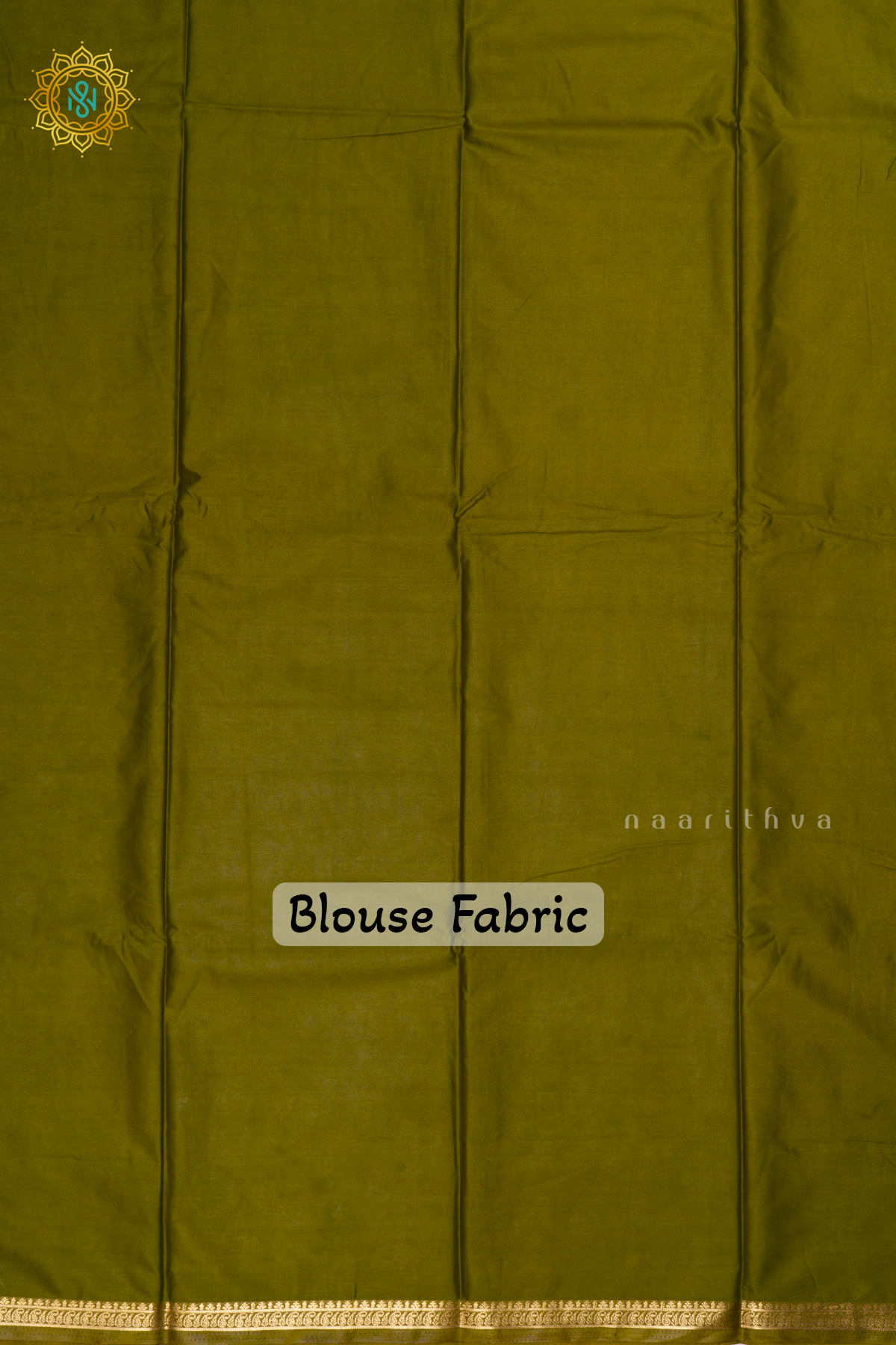 Parrot Green  Semi Mysore Crepe Silk with Plain Body and Zari Border