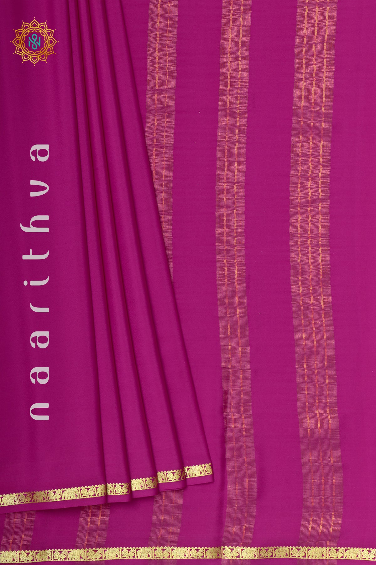 RANI PINK - PURE MYSORE CREPE SILK