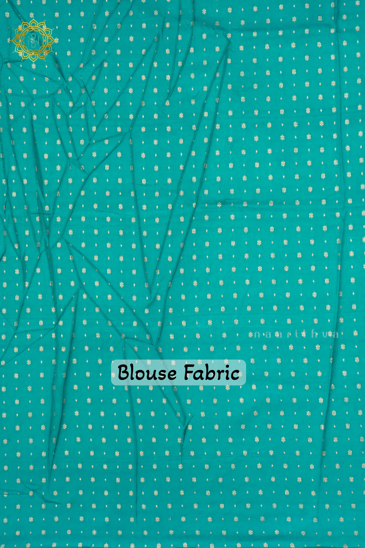 PINK WITH AQUA GREEN - SEMI CREPE SILK