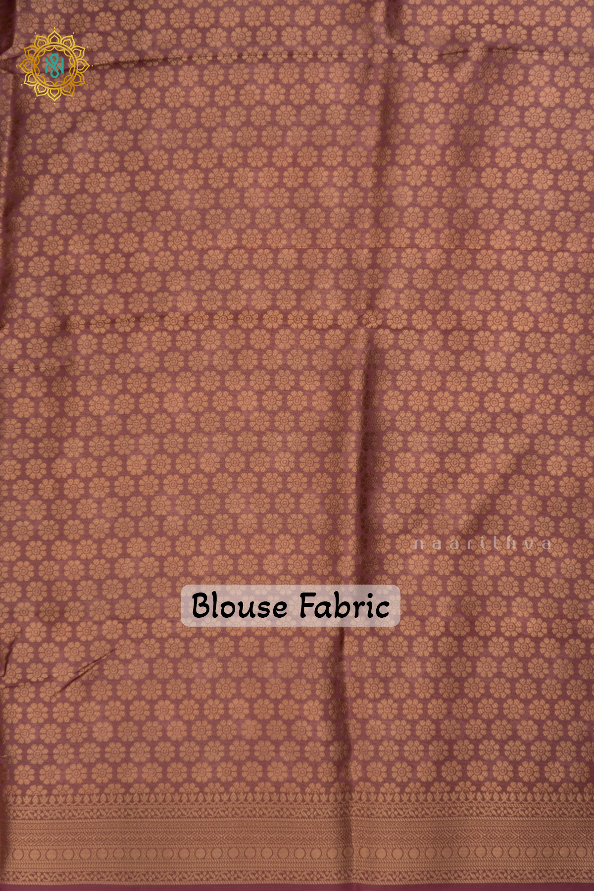 White with Light Brown Semi Crepe Silk Saree with Printed Body, Zari Border, and Zari Pallu