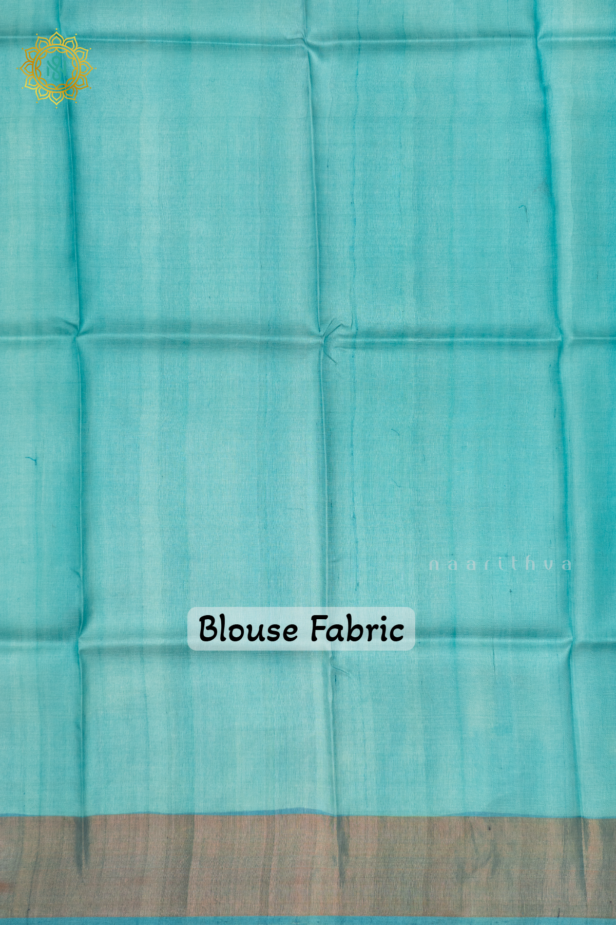AQUA BLUE WITH SKY BLUE - PURE TUSSAR SILK