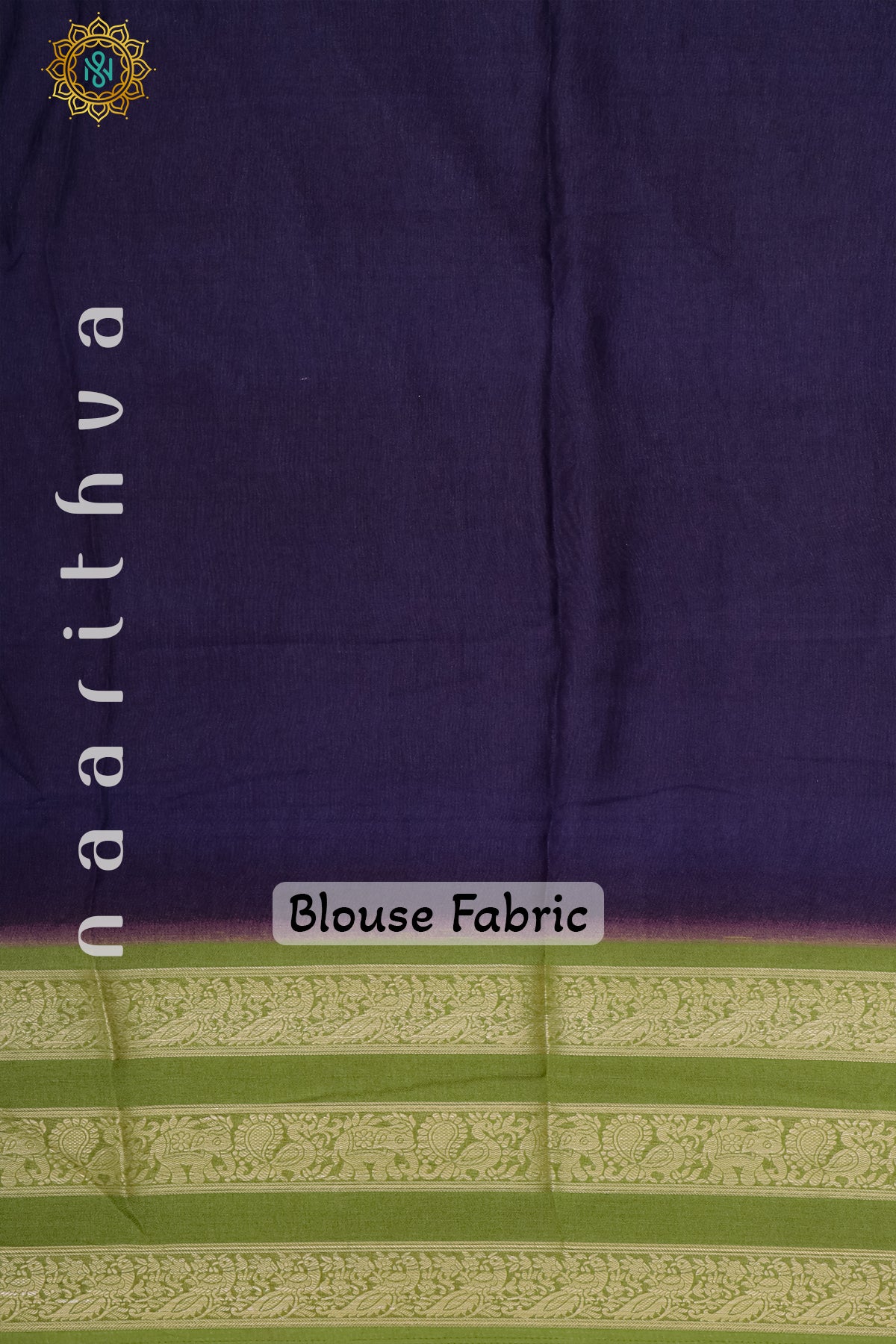 PURPLE WITH GREEN - SEMI GEORGETTE