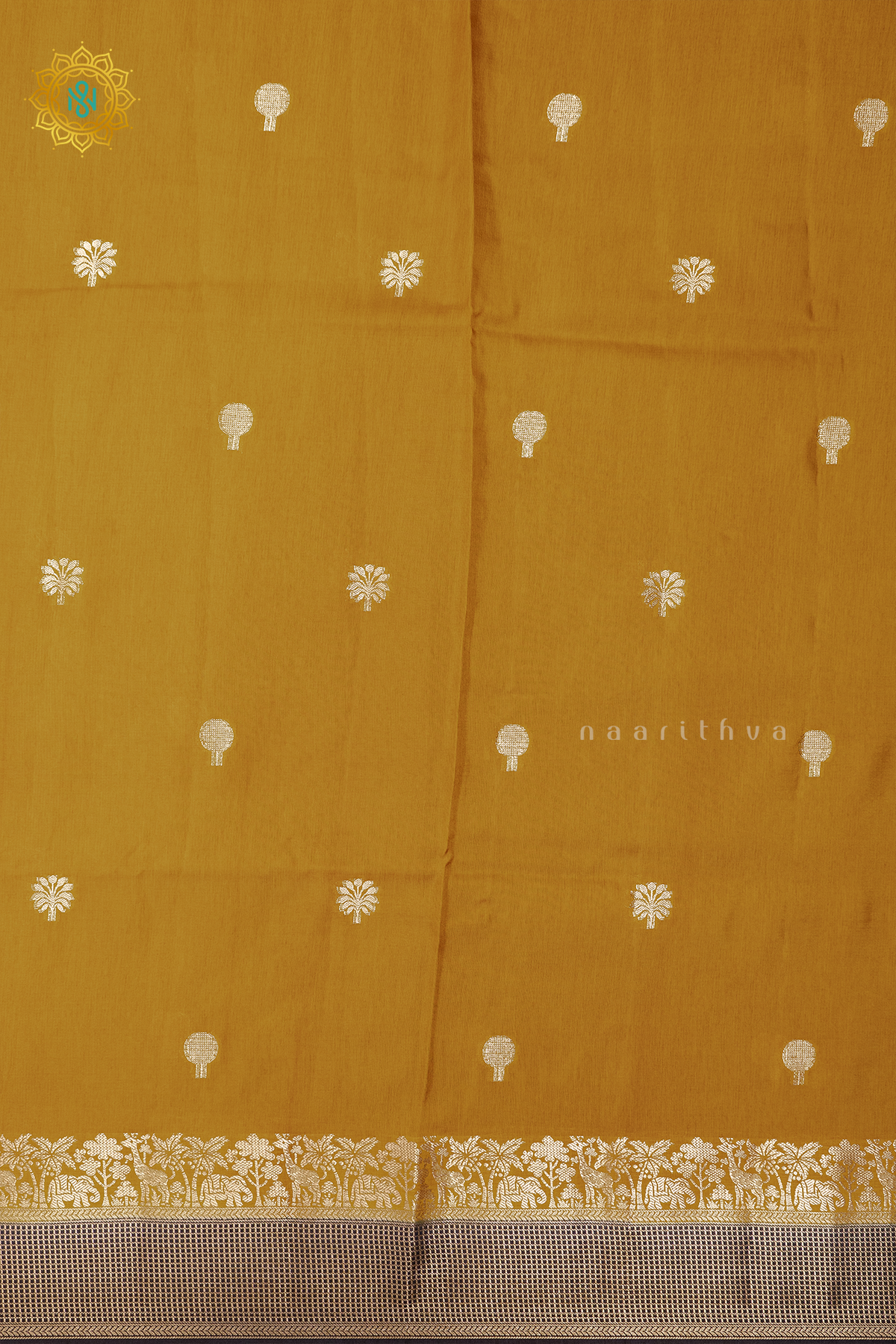 MUSTARD WITH BLACK - DOLA SILK