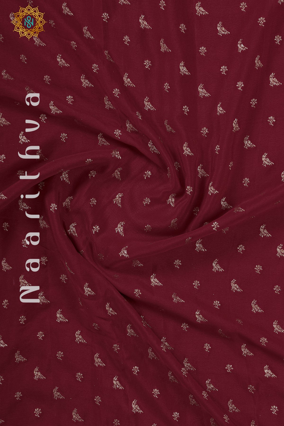 MAROON - PURE BANARASI CREPE SILK