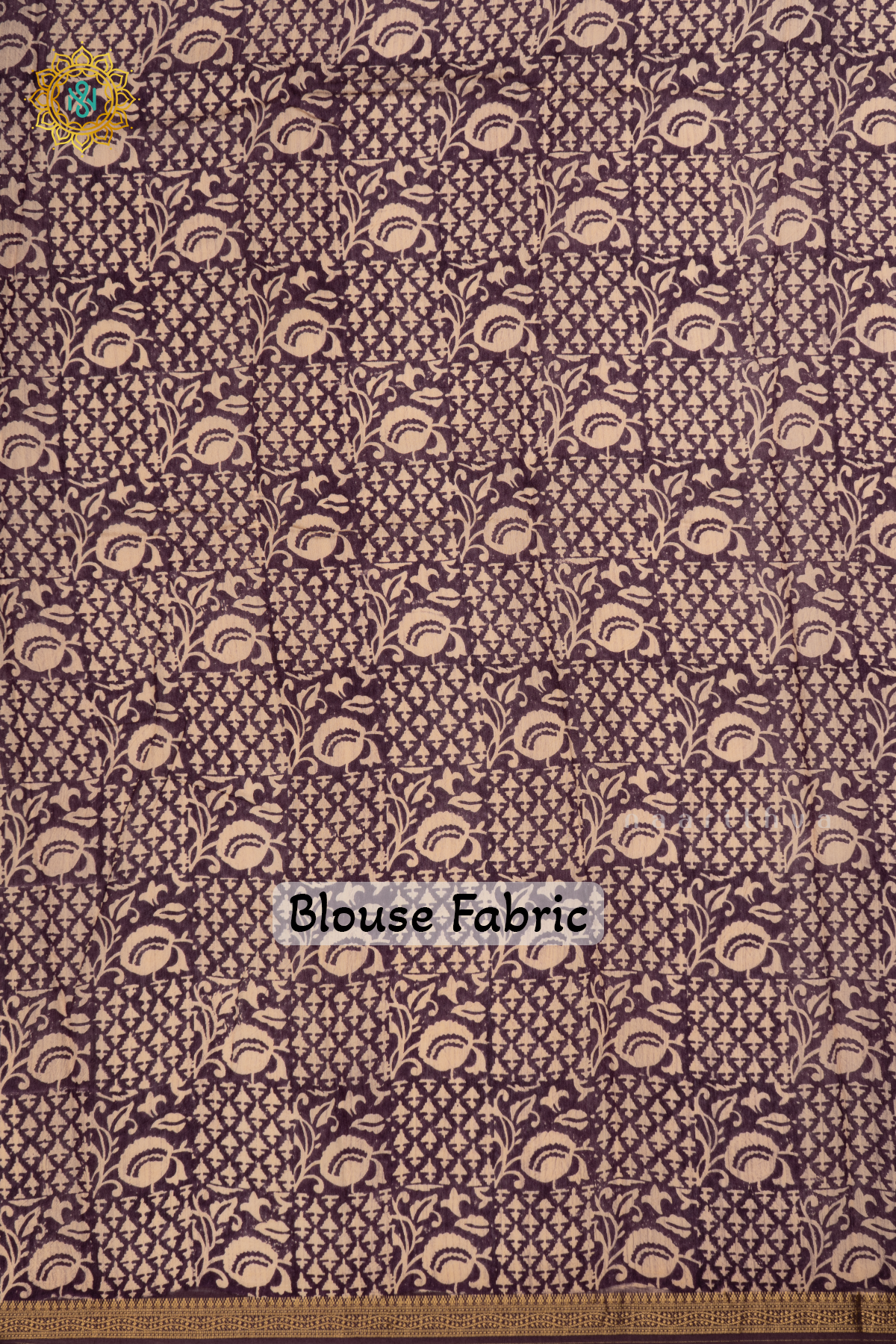 Purple with Pinkish Lavender Butter Crepe Saree with All-Over Printed Body and Zari Border