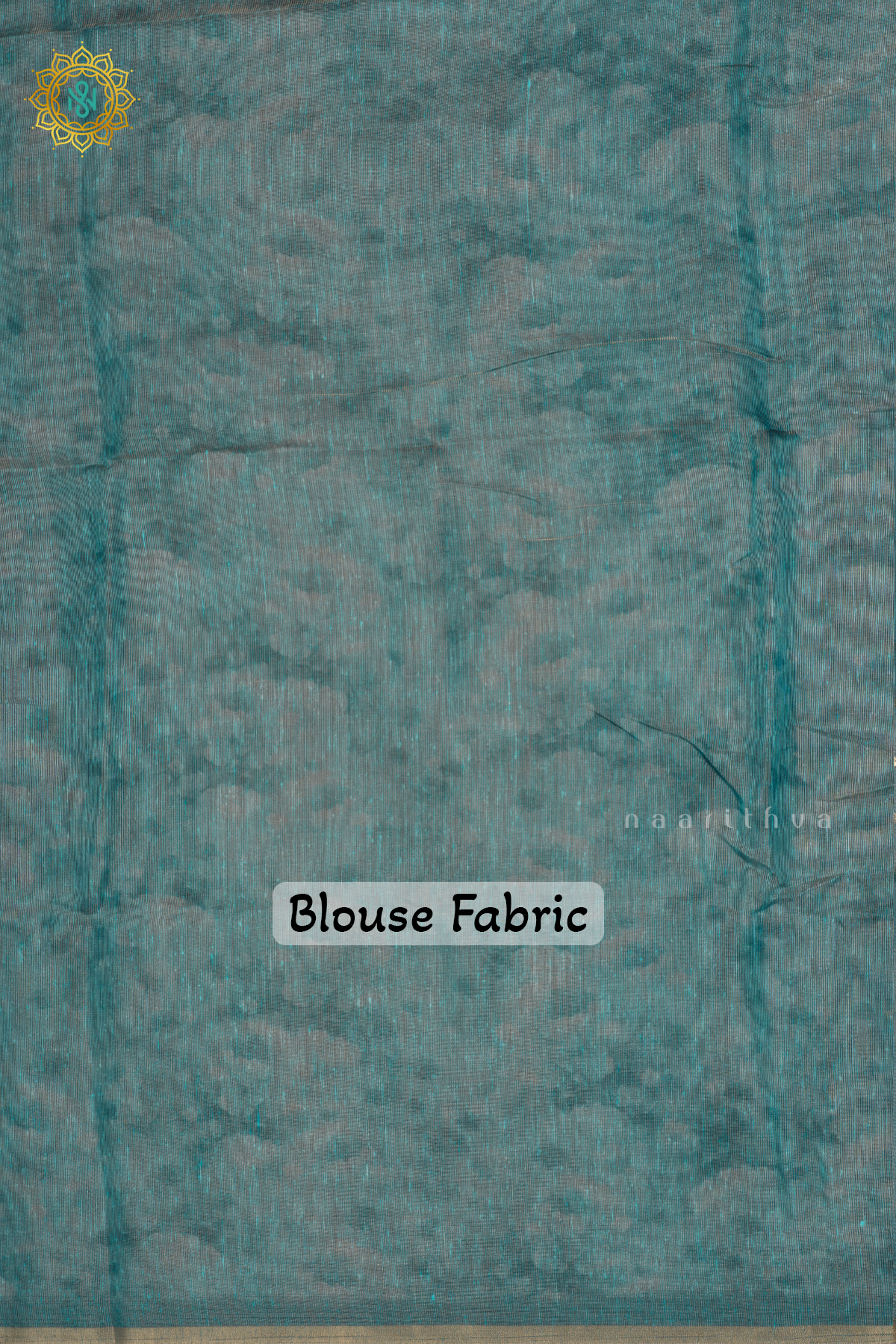 Peach With Aqua Blue Linen Tissue Saree With Floral Prints On The Body And Tissue Border