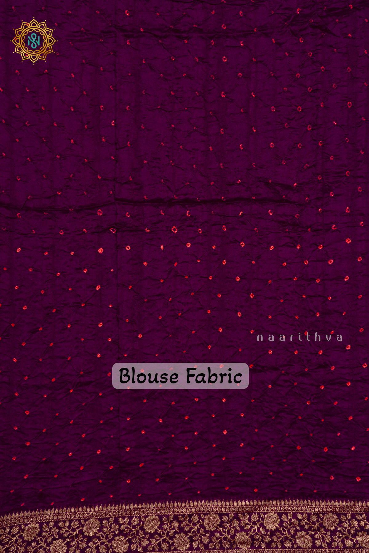 WINE - SEMI TUSSAR WITH TIE & DYE